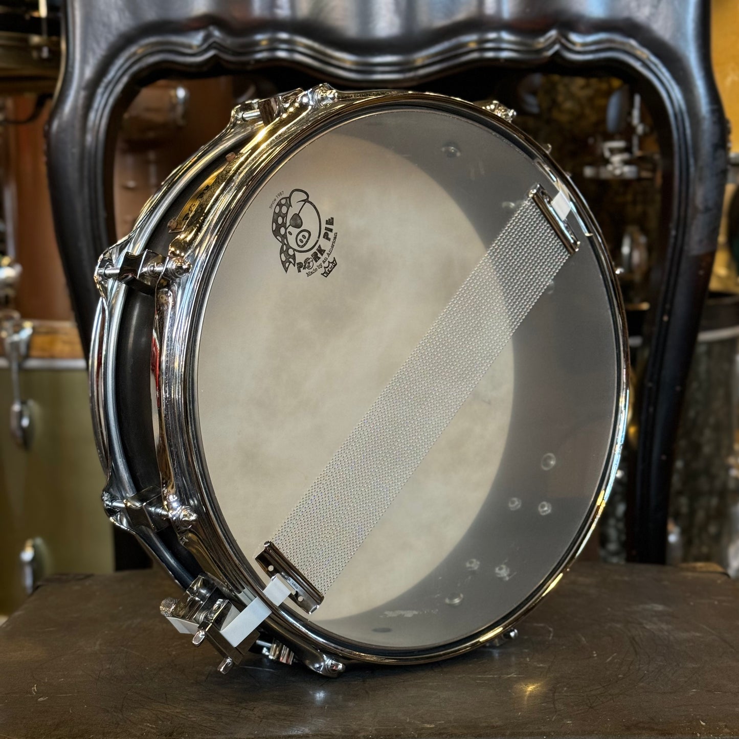 USED Pork Pie Percussion 3x13 Heavy Raw Brass Snare #5