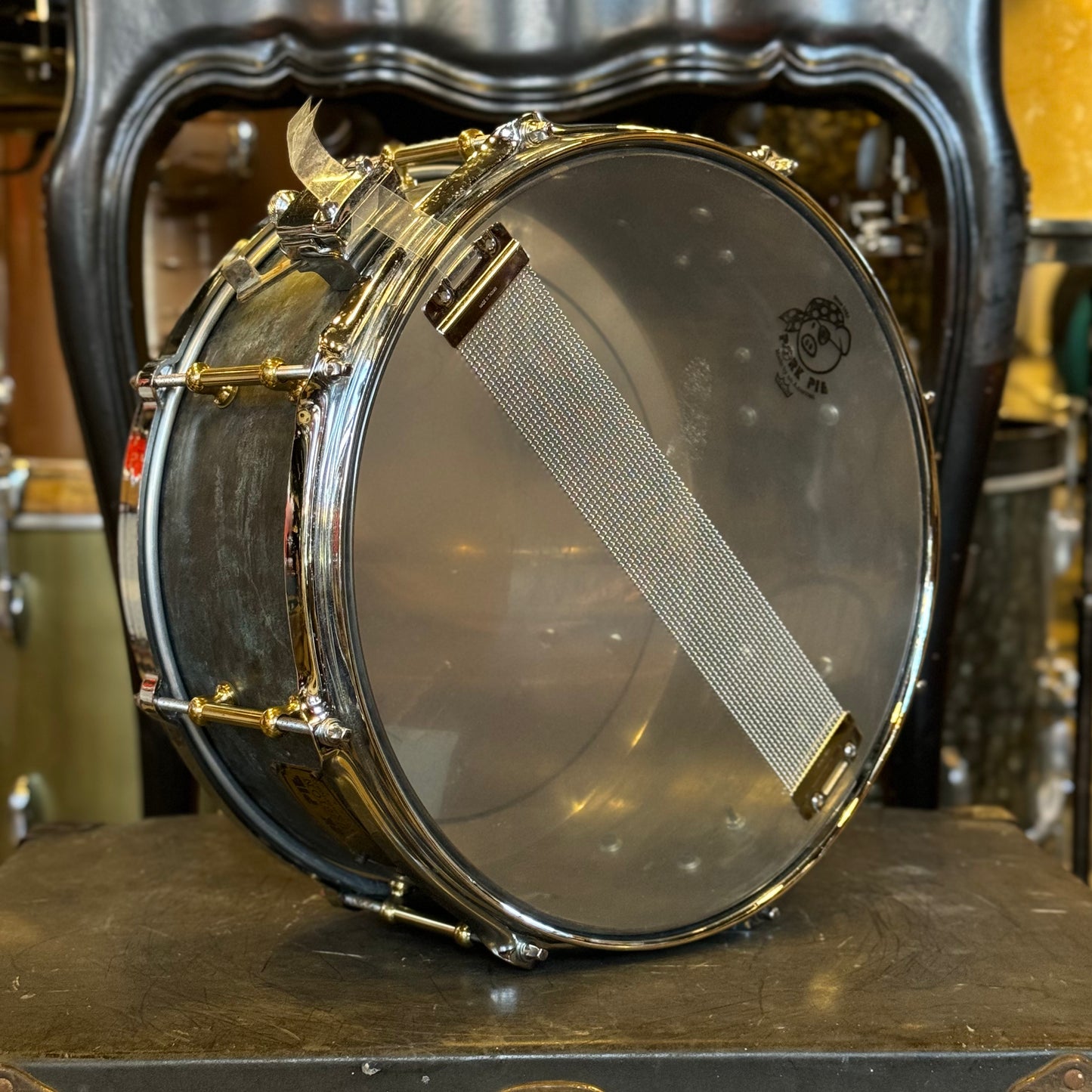 USED Pork Pie Percussion 6.5x13 Heavy Raw Brass Snare