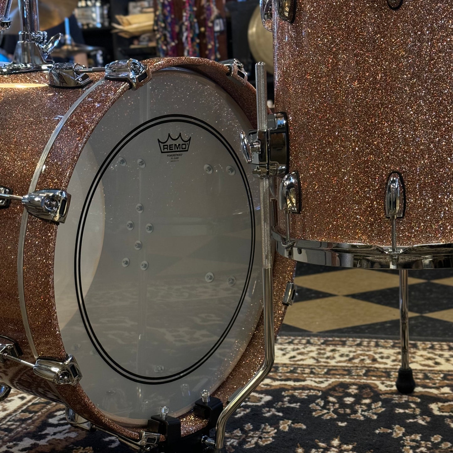 NEW Gretsch Renown 3pc Bop Outfit in Champagne Sparkle Lacquer - 14x18, 8x12, 14x14