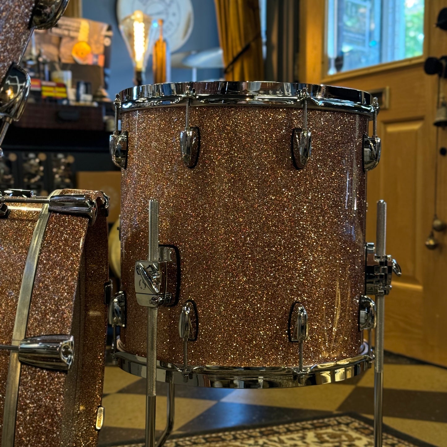 NEW Gretsch Renown 3pc Bop Outfit in Champagne Sparkle Lacquer - 14x18, 8x12, 14x14
