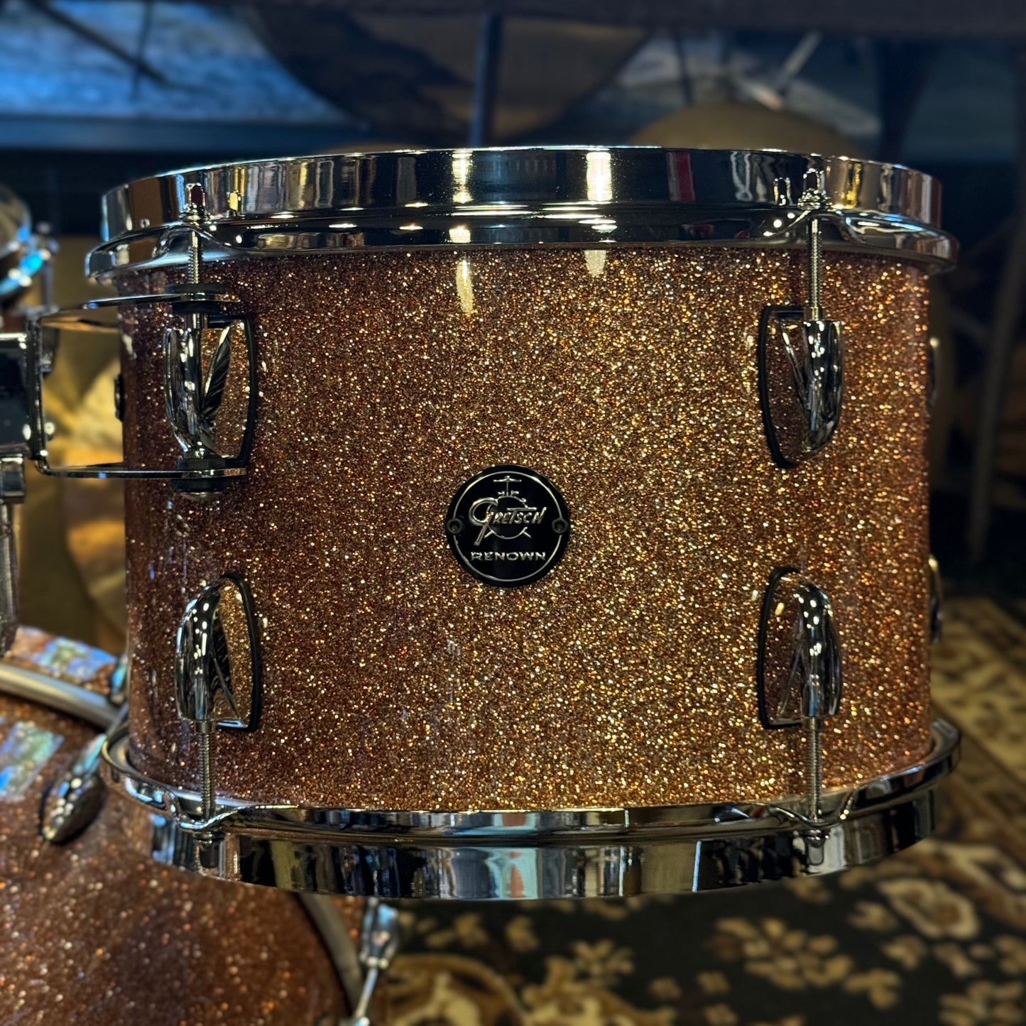 NEW Gretsch Renown 3pc Bop Outfit in Champagne Sparkle Lacquer - 14x18, 8x12, 14x14