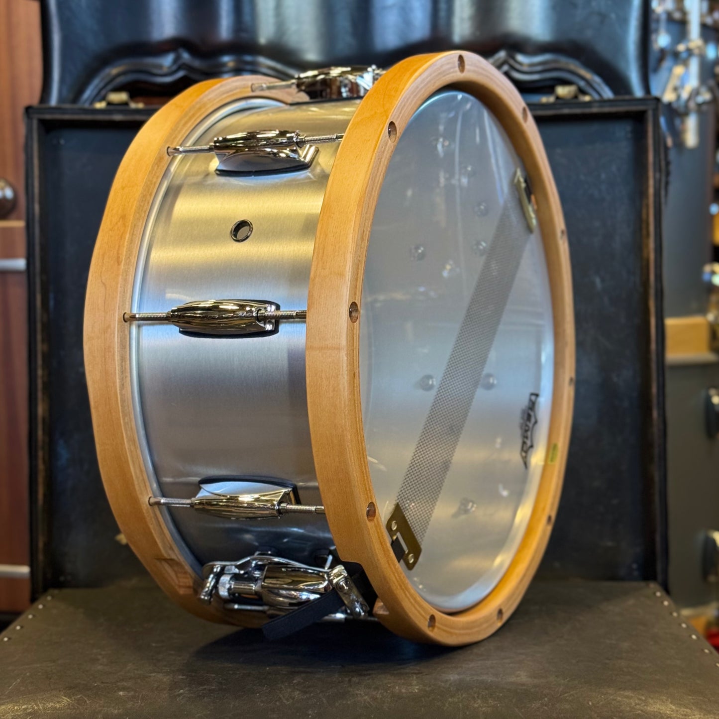 NEW Gretsch 6.5x14 Wood Hoop Aluminum Snare Drum