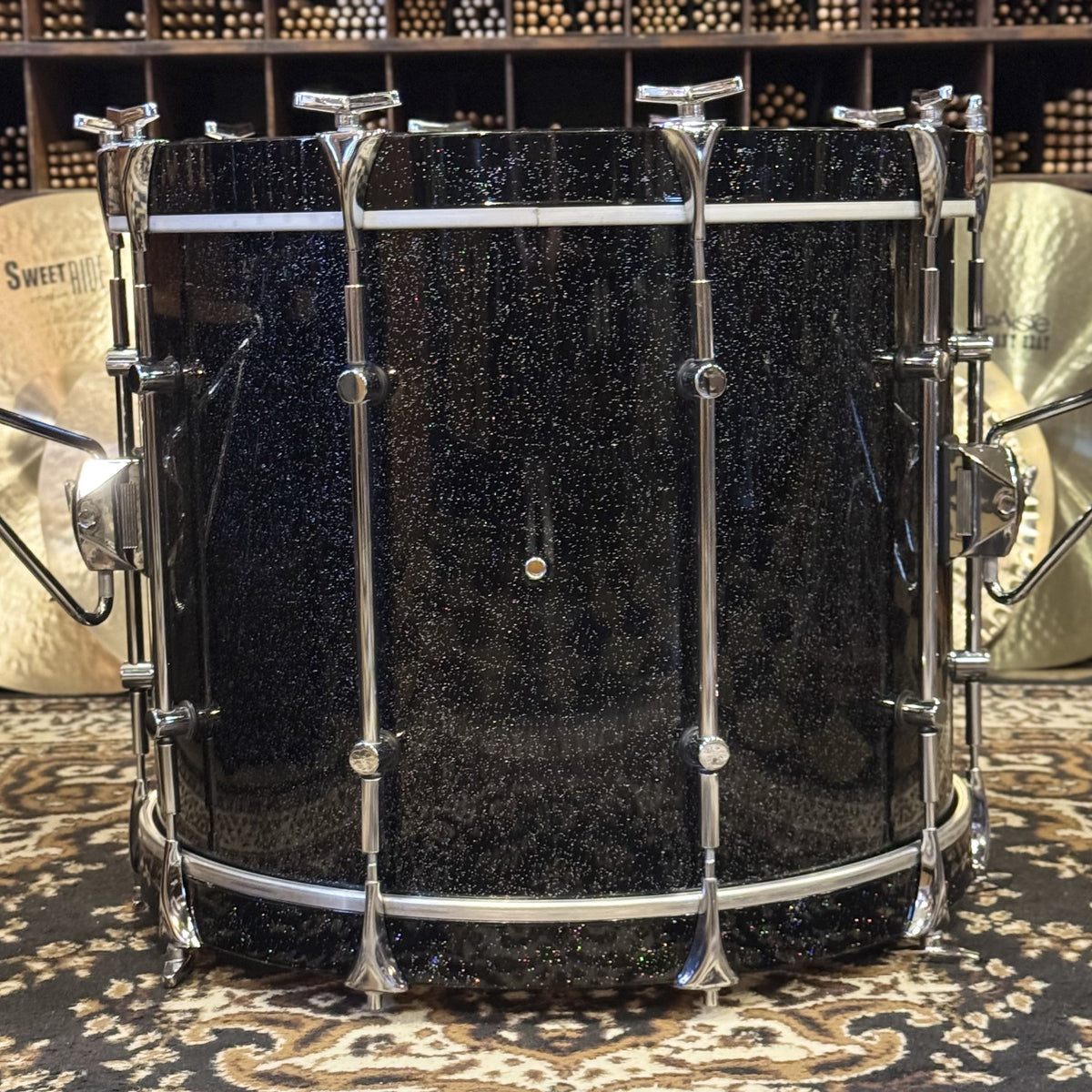 VINTAGE 1980's Sonor 16x20 Hilite Bass Drum in Black Diamond