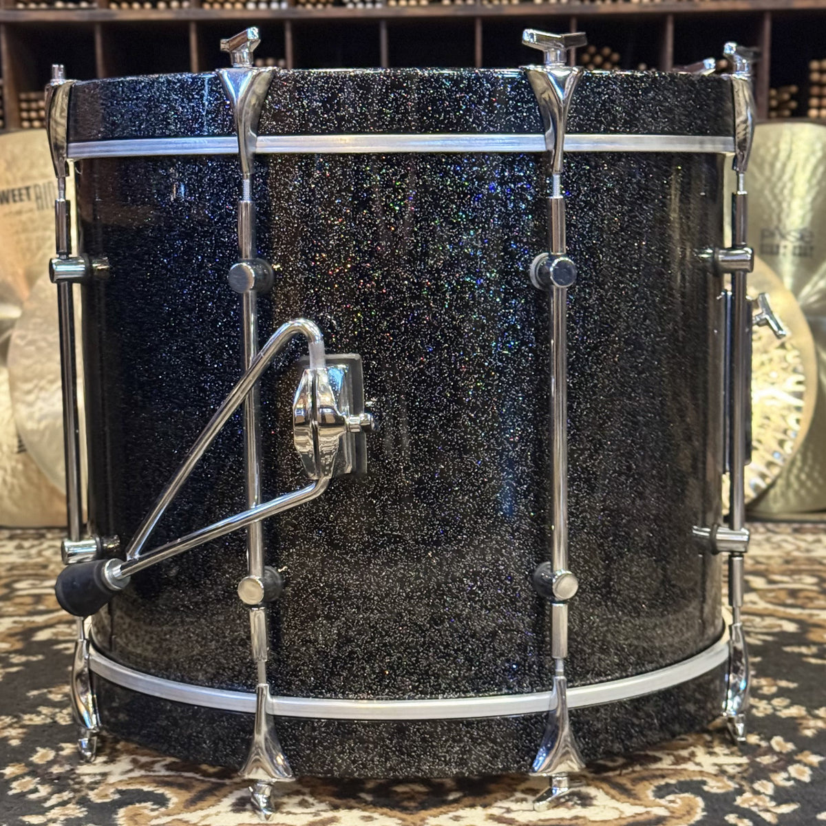 VINTAGE 1980's Sonor 17x22 Hilite Bass Drum in Black Diamond