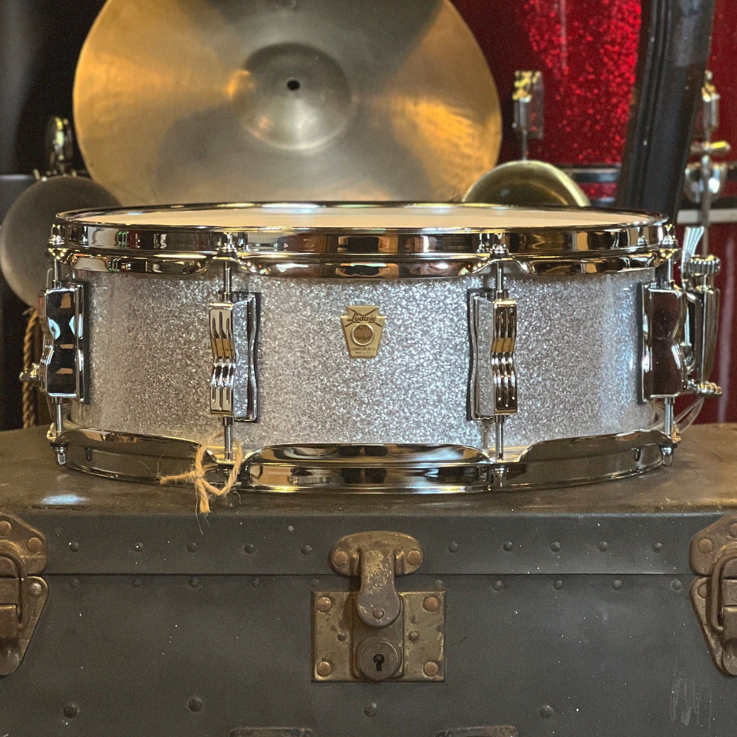 NEW Ludwig 5x14 Legacy Mahogany Snare Drum in Silver Sparkle