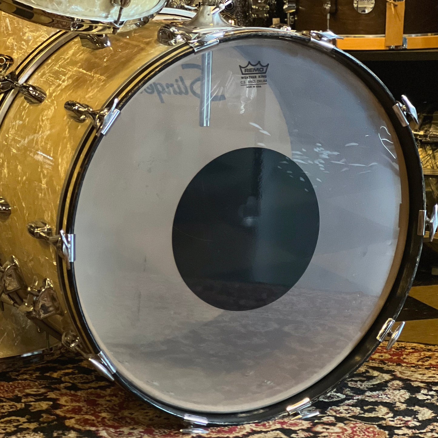 VINTAGE 1960's Slingerland Buddy Rich Outfit in White Marine Pearl - 14x22, 9x13, 16x16, 16x16