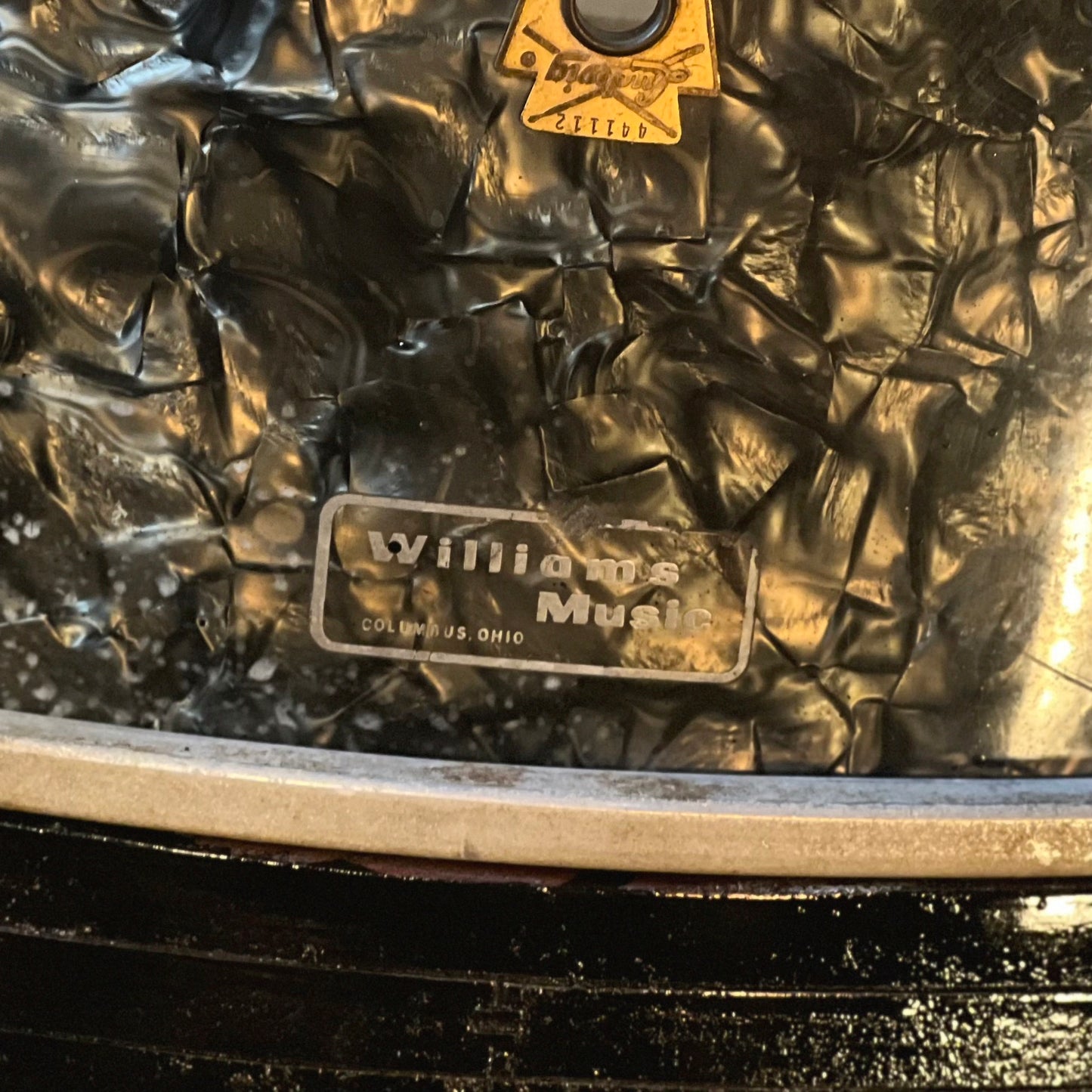 VINTAGE 1967 Ludwig Downbeat Outfit in Black Diamond Pearl - 14x20, 8x12, 14x14