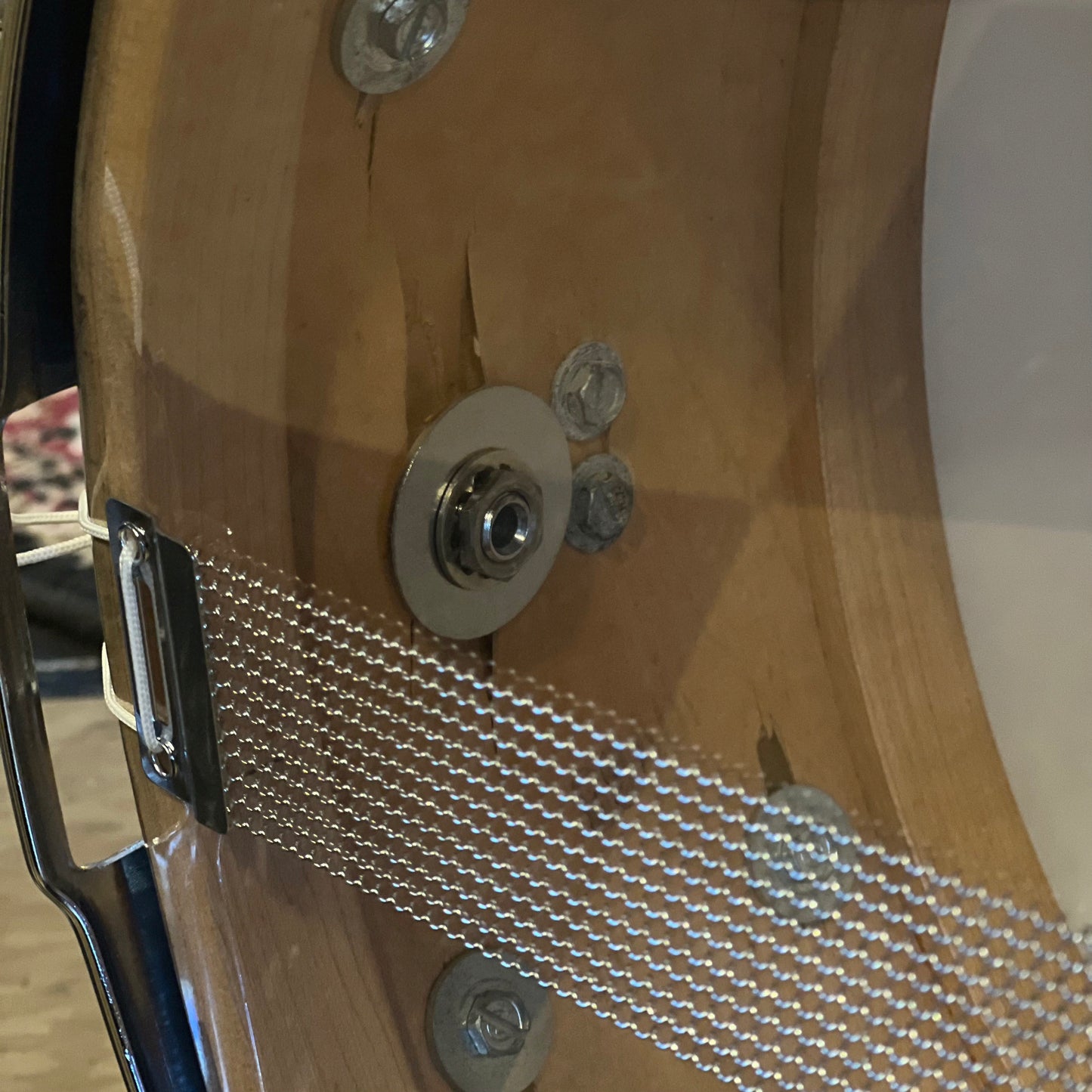 VINTAGE 1960's Slingerland Junior Outfit in Blue Satin Flame - 14x20, 9x13, 5x14