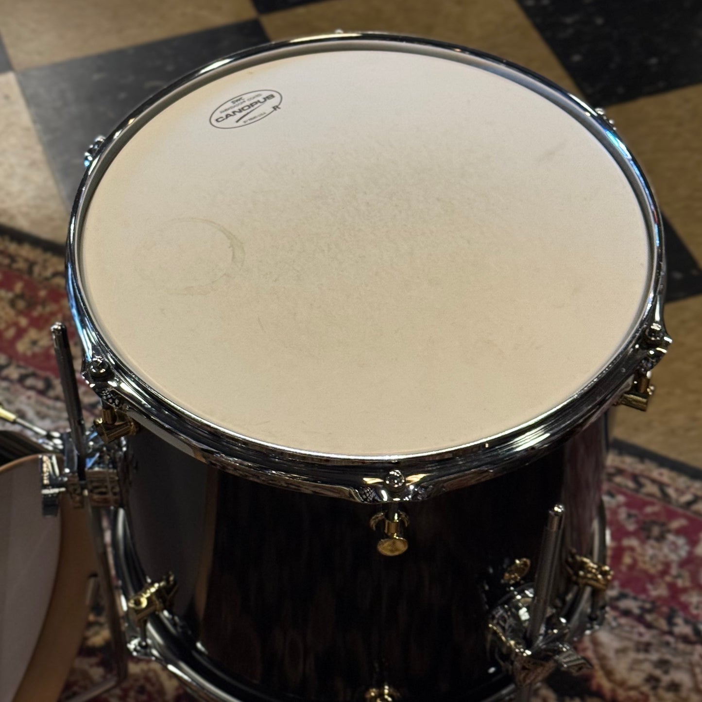 USED Canopus RFM Club Kit in Piano Black Lacquer w/ 12x16 Bass Drum