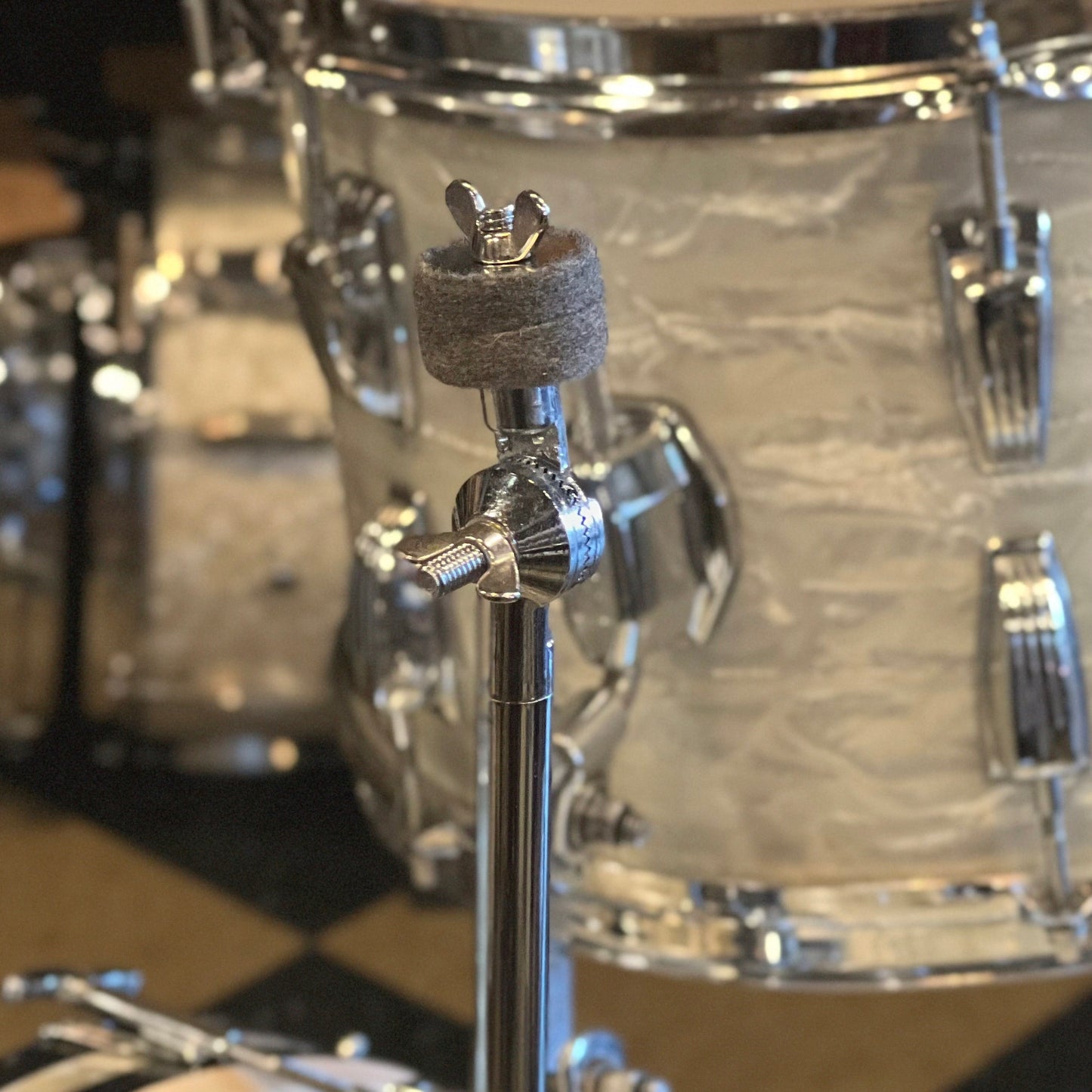 VINTAGE 1967 Ludwig Super Classic Outfit in White Marine Pearl - 14x22, 9x13, 16x16