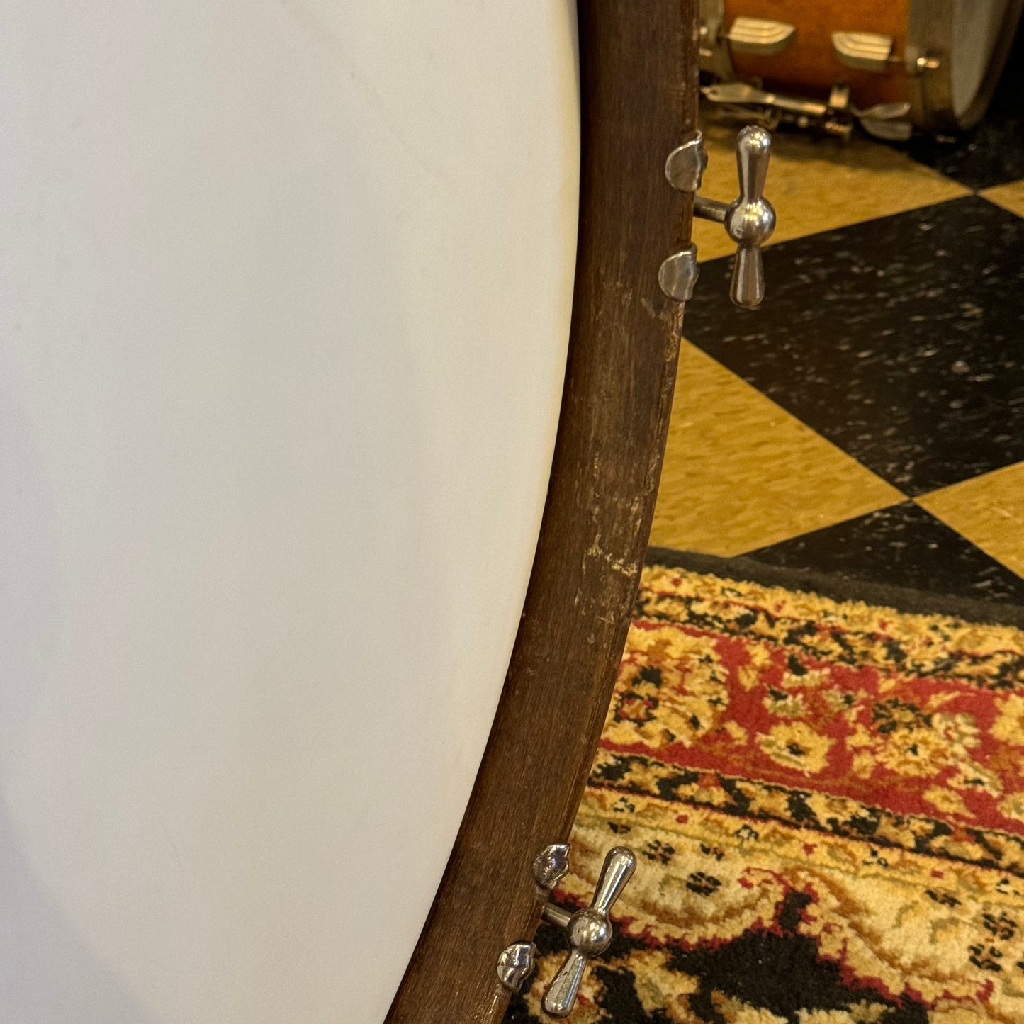 VINTAGE 1941 Ludwig & Ludwig Top Hat & Cane 2-Piece Snare and Bass Drum Outfit - 14x26, 7x14