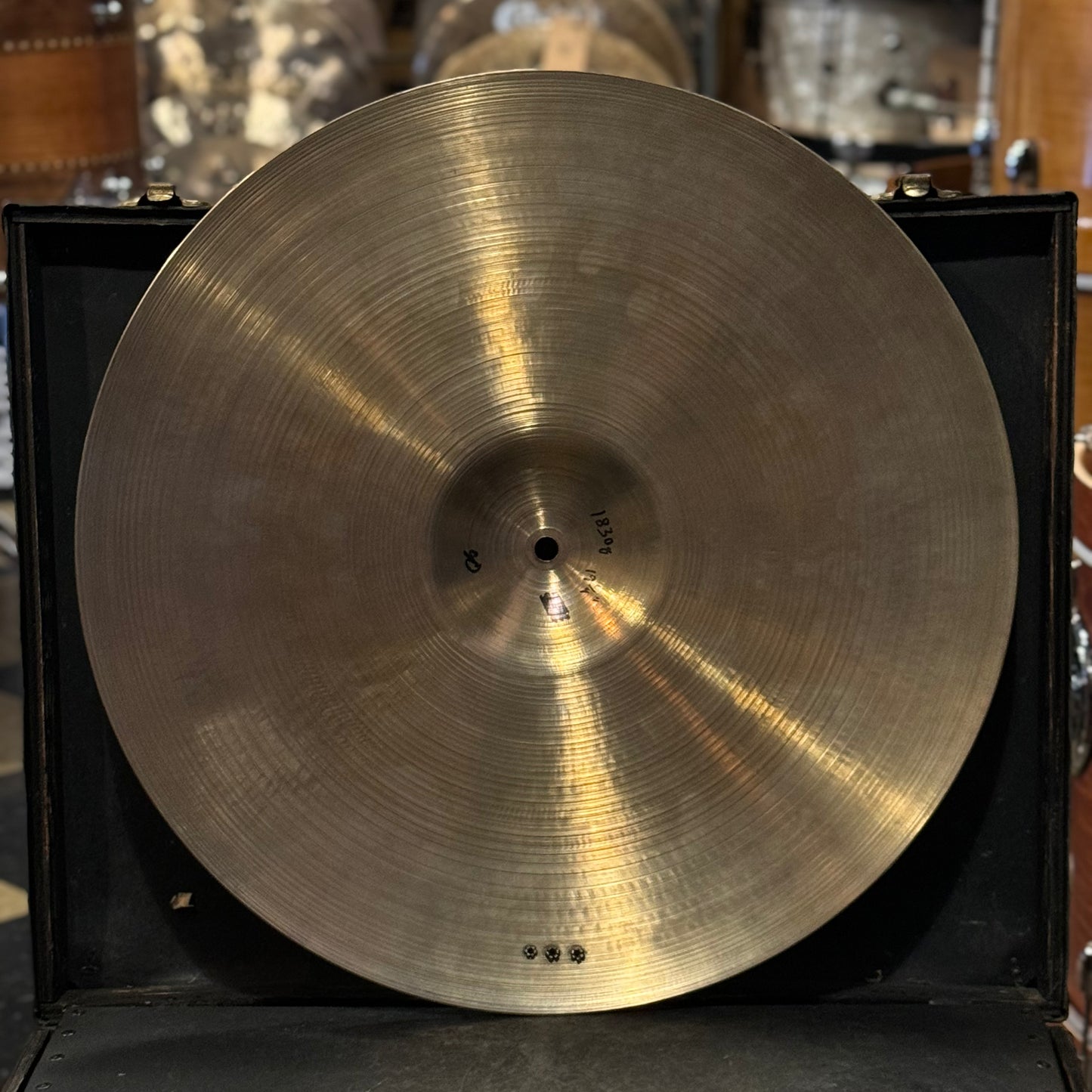 VINTAGE 1950's A. ZIldjian 19" Small Stamp Thin Ride w/ Three Factory Rivets - 1830g