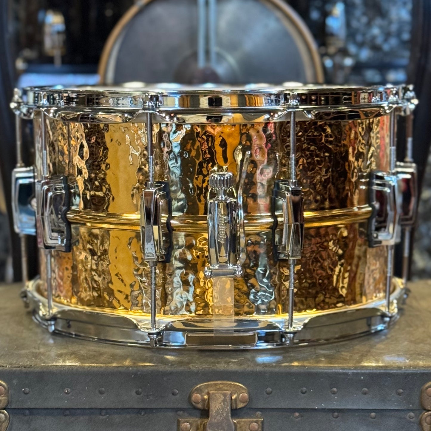 NEW Ludwig 8x14 Hammered Bronze Phonic Snare Drum w/ Imperial Lugs