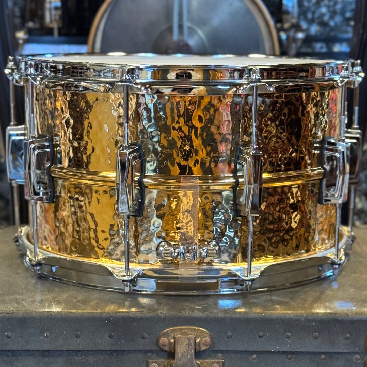 NEW Ludwig 8x14 Hammered Bronze Phonic Snare Drum w/ Imperial Lugs