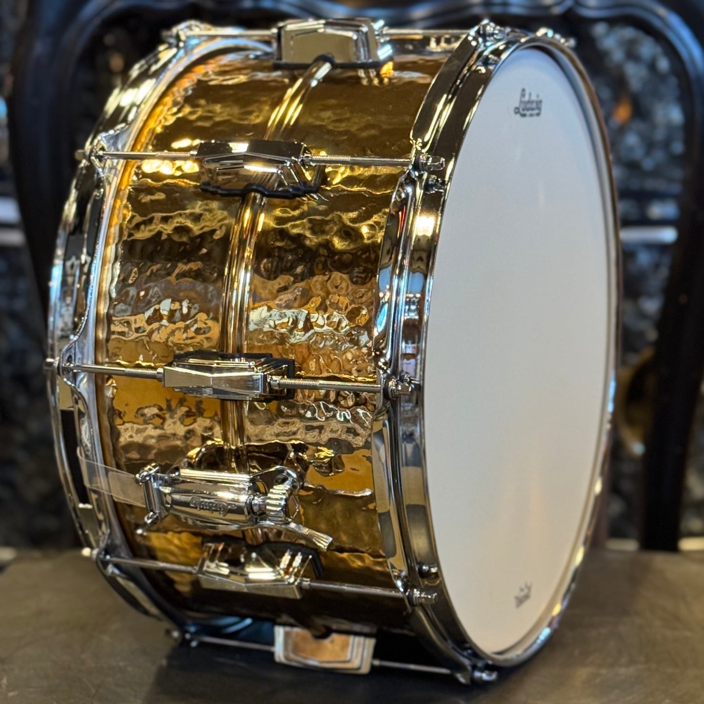NEW Ludwig 8x14 Hammered Bronze Phonic Snare Drum w/ Imperial Lugs
