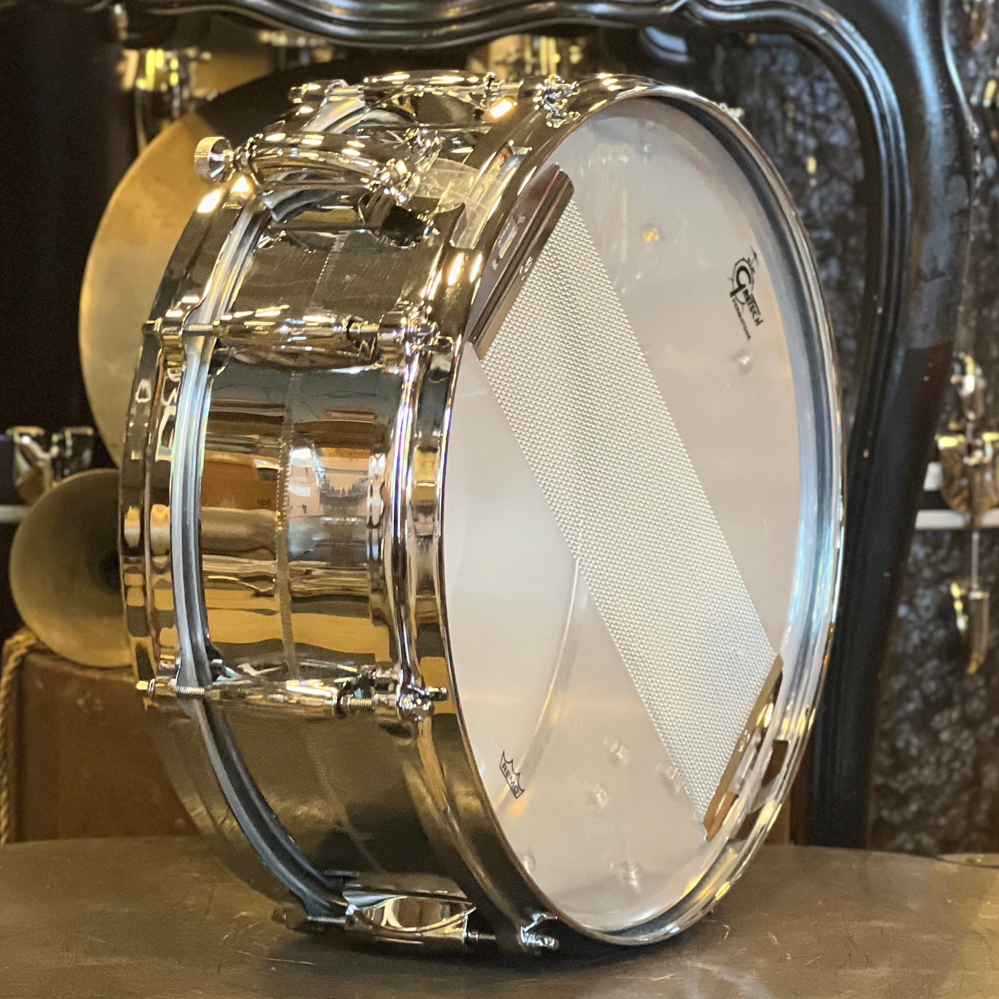 NEW Gretsch 5x14 USA Custom Chrome over Brass Snare Drum