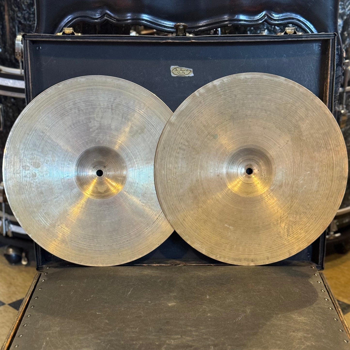 VINTAGE 1950's Zilco 14" Hi-Hats - 754/754
