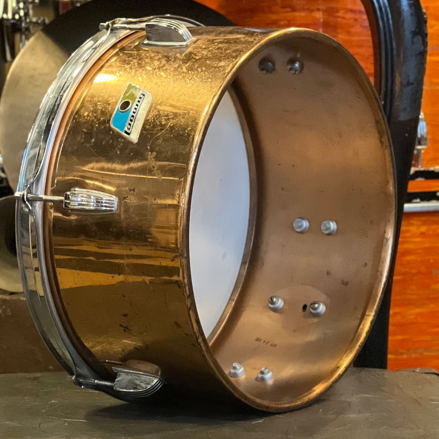 VINTAGE 1970 Ludwig Copper Timbale 13"
