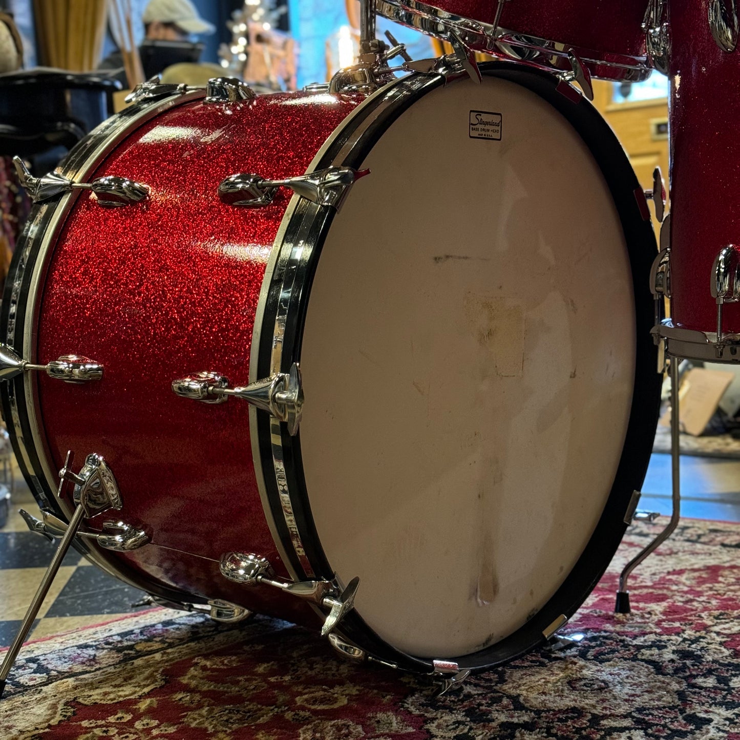 VINTAGE 1970's Slingerland Modern Solo Outfit in Red Sparkle