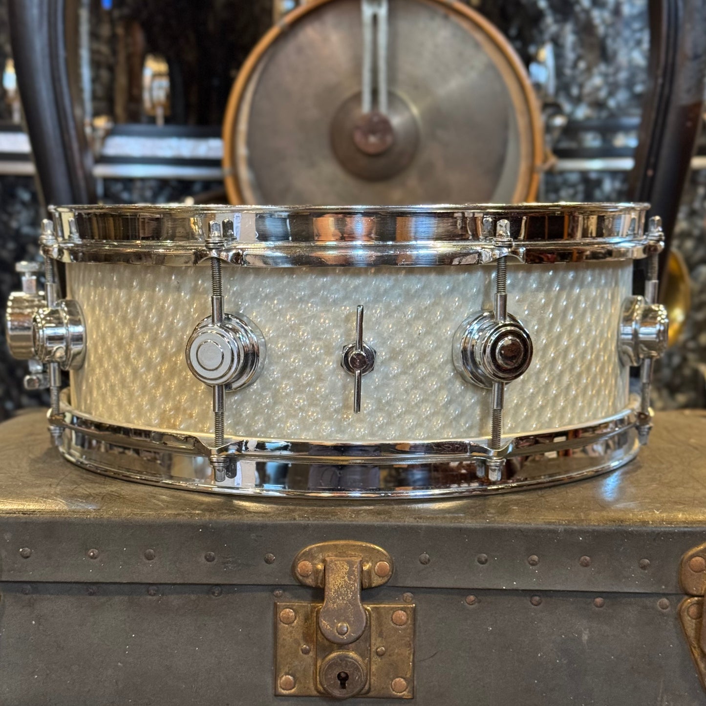 VINTAGE 1960's Camco 5x14 Oaklawn Aristocrat Snare Drum in 3D Moire
