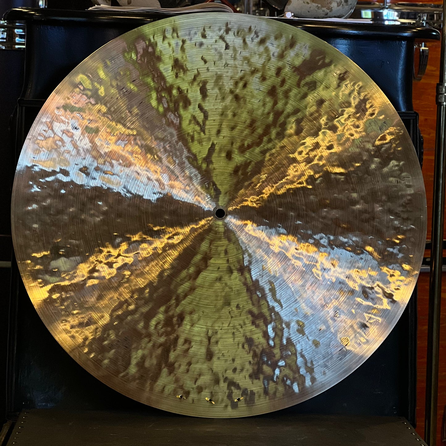 NEW Byrne 22" Quarter Turk Flat Ride Cymbal w/ Three Brass Rivets - 2444g