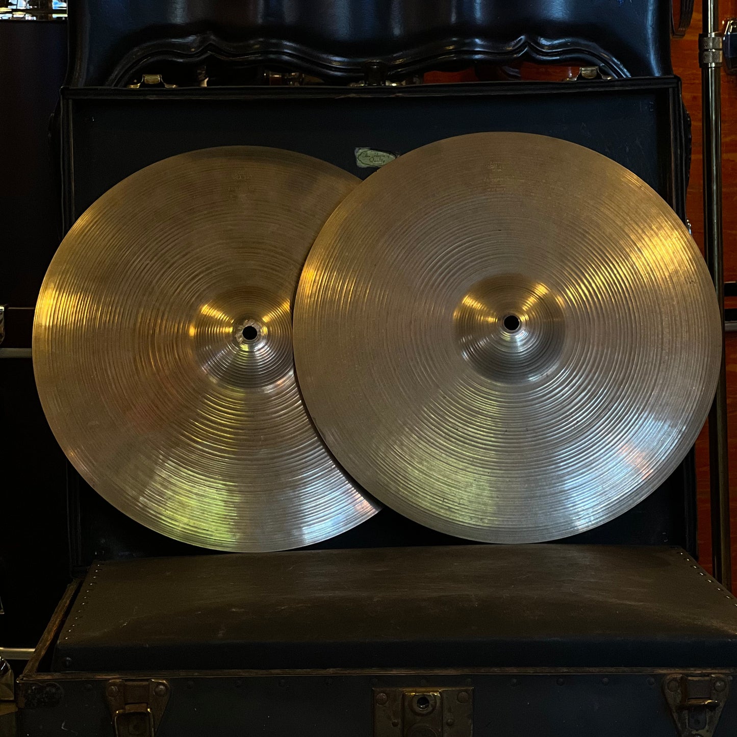 VINTAGE 1950's A. Zildjian 15" Hi-Hat Cymbals - 960/990g
