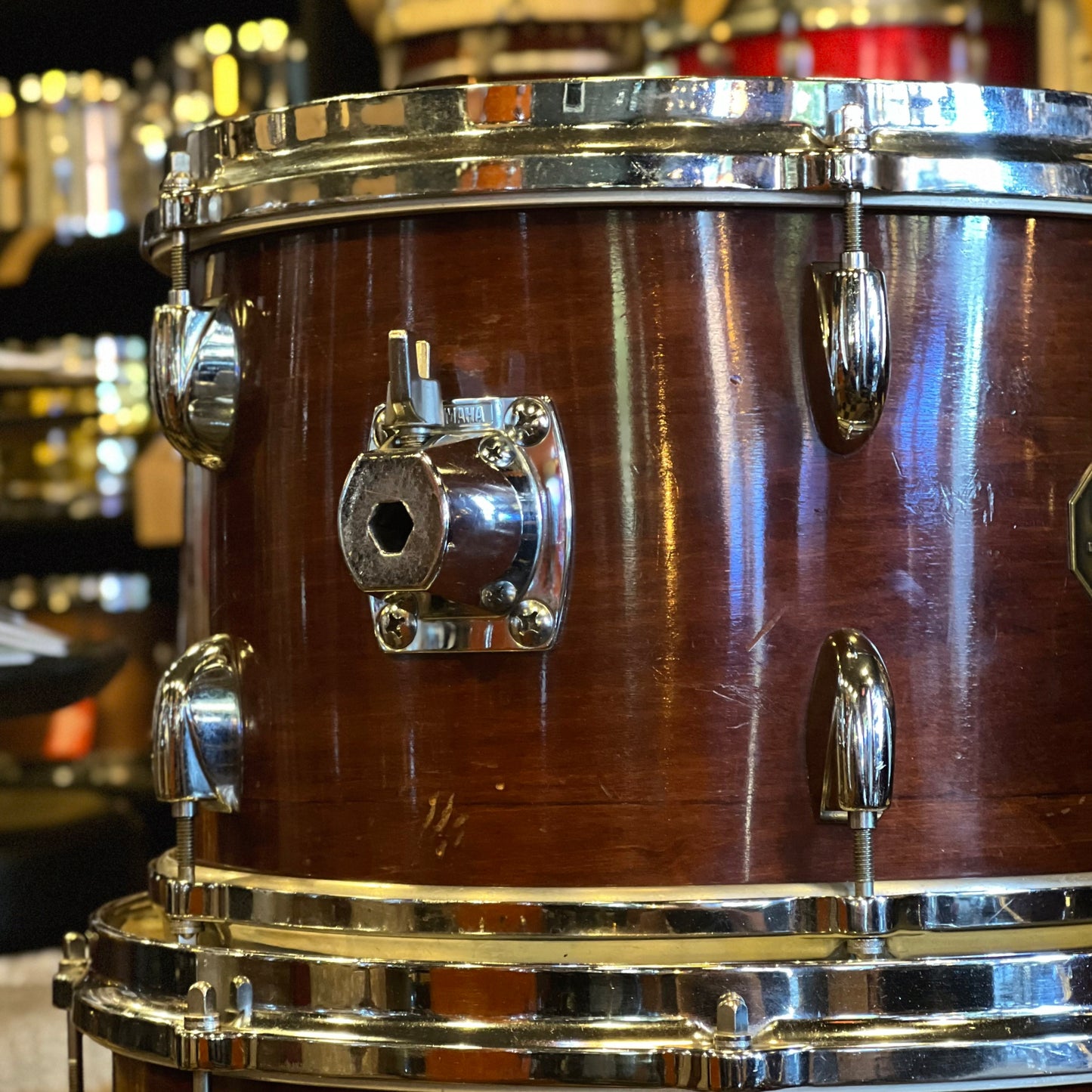 VINTAGE 1971-72 Gretsch Stop Sign Badge Drum Set in Walnut Gloss - 20/12/13/14