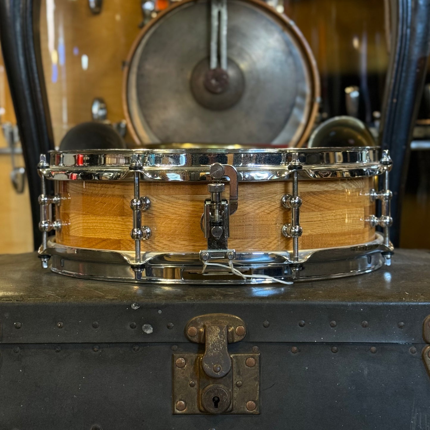 USED Greg Gaylord 3x13 Solo Segment Block Red Oak Snare Drum in Natural Gloss
