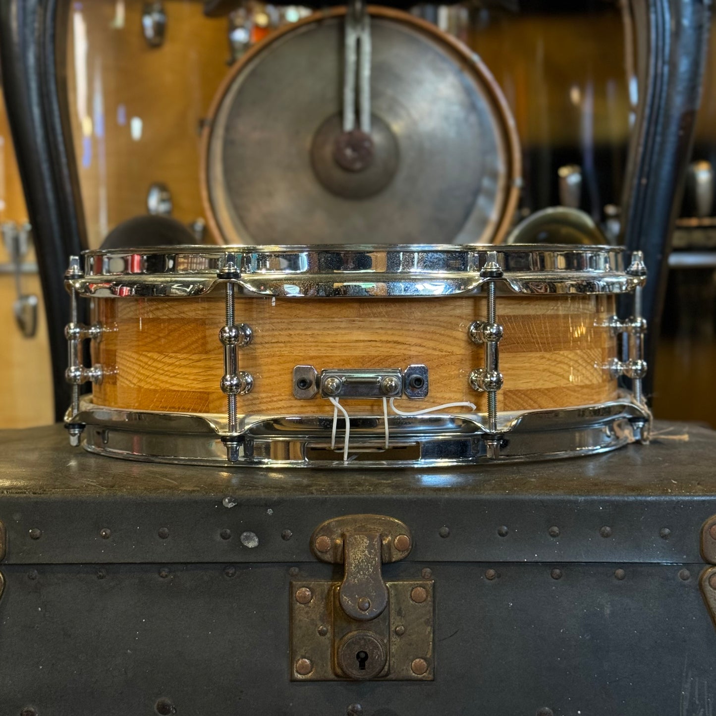 USED Greg Gaylord 3x13 Solo Segment Block Red Oak Snare Drum in Natural Gloss