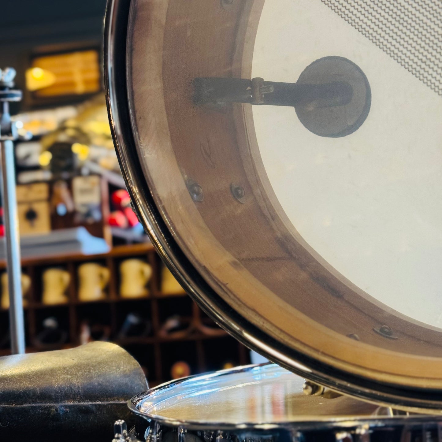 VINTAGE 1957-1958 Ludwig WFL Transition Era Drum Set in Black Diamond Pearl - 14x24, 9x13, 16x16, 5x14