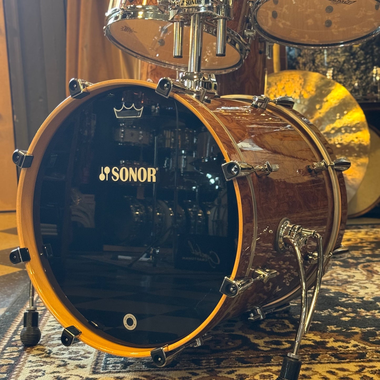 USED Sonor Delite Round Badge in Walnut Roots Lacquer - 16x18, 8x10, 9x12, 14x14