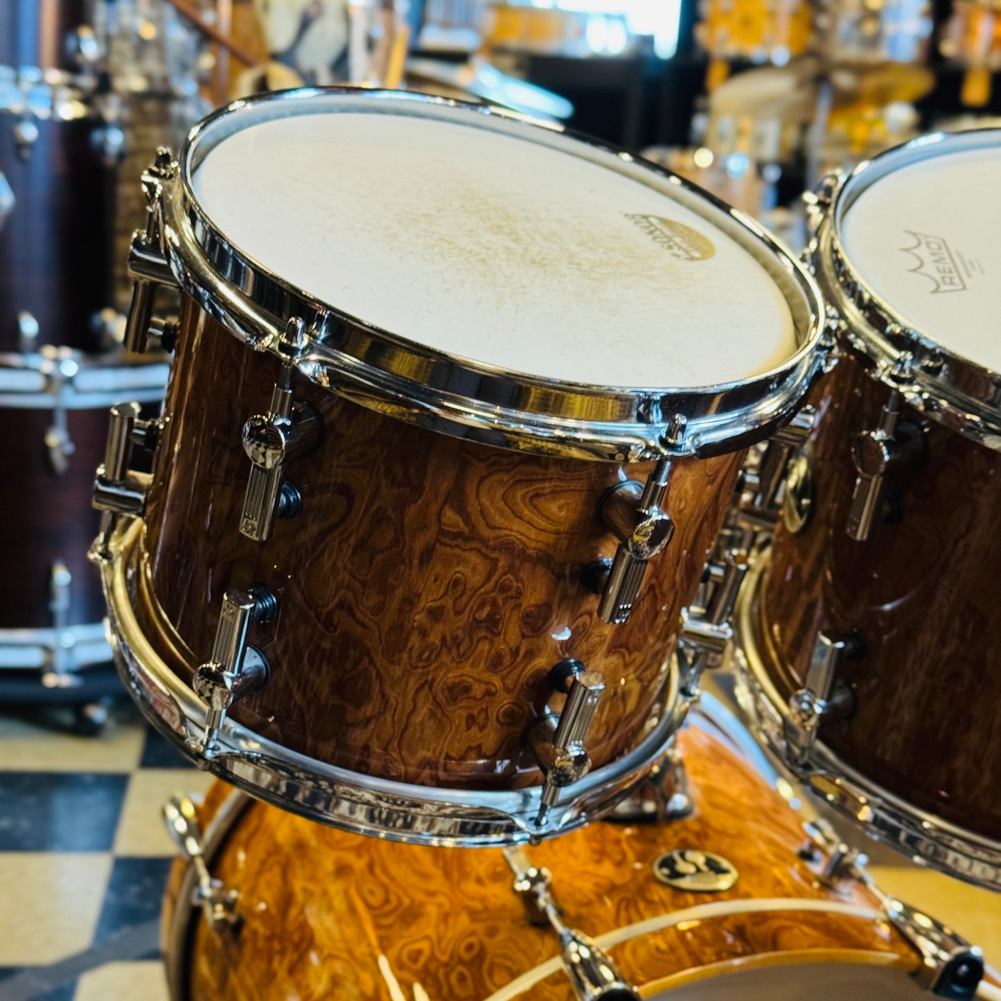 USED Sonor Delite Round Badge in Walnut Roots Lacquer - 16x18, 8x10, 9x12, 14x14