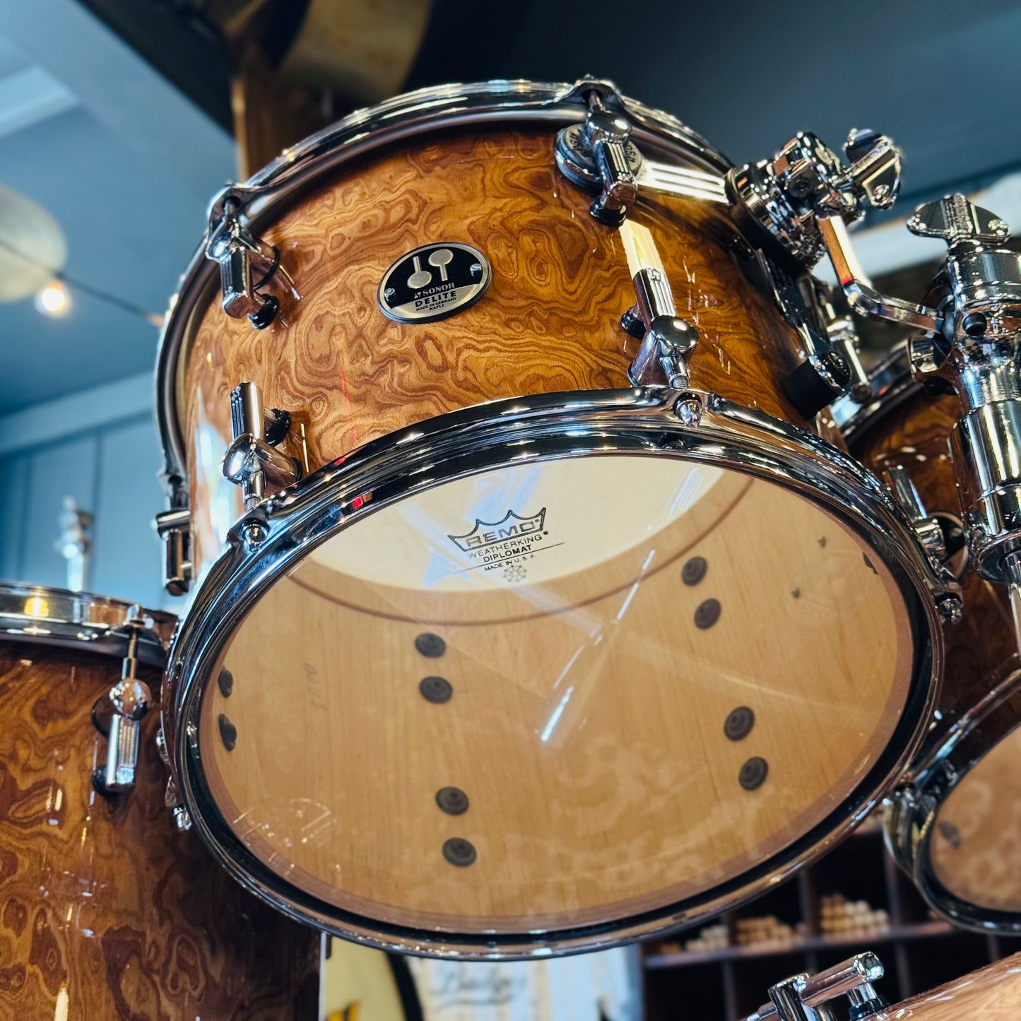 USED Sonor Delite Round Badge in Walnut Roots Lacquer - 16x18, 8x10, 9x12, 14x14