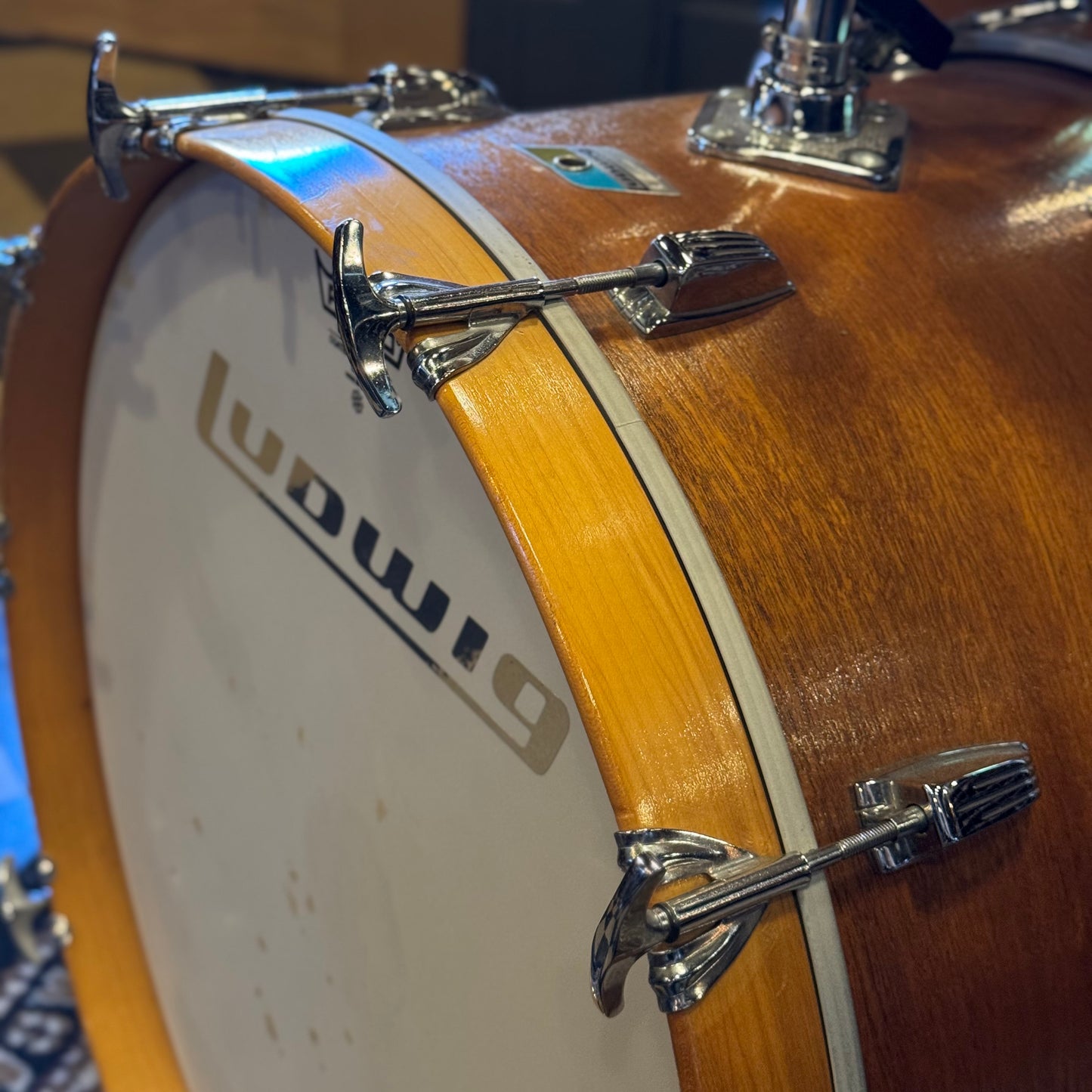 VINTAGE 1970's Ludwig Hollywood Outfit in Natural Mahogany - 14x22, 8x12, 9x13, 16x16