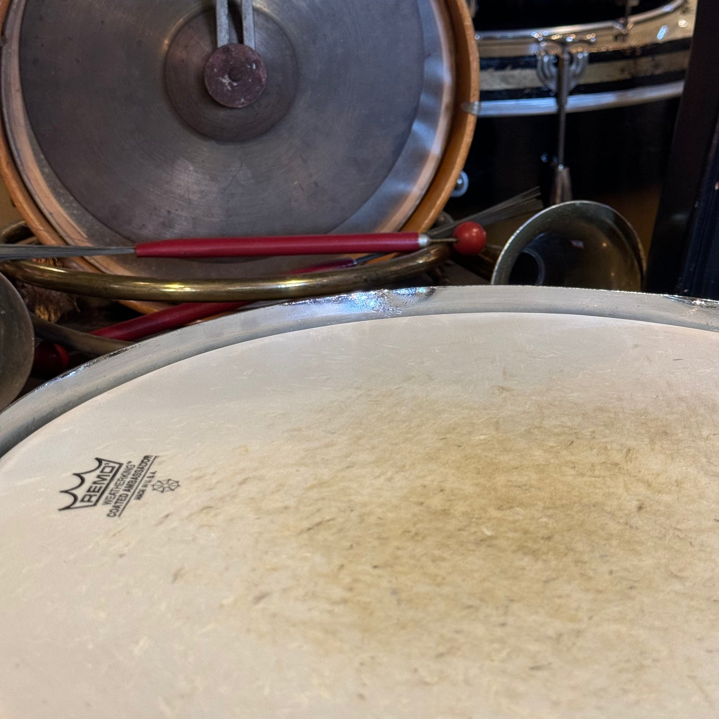 VINTAGE 1950's Gretsch 6.5x14 Broadkaster Floor Show Model in White Marine Pearl