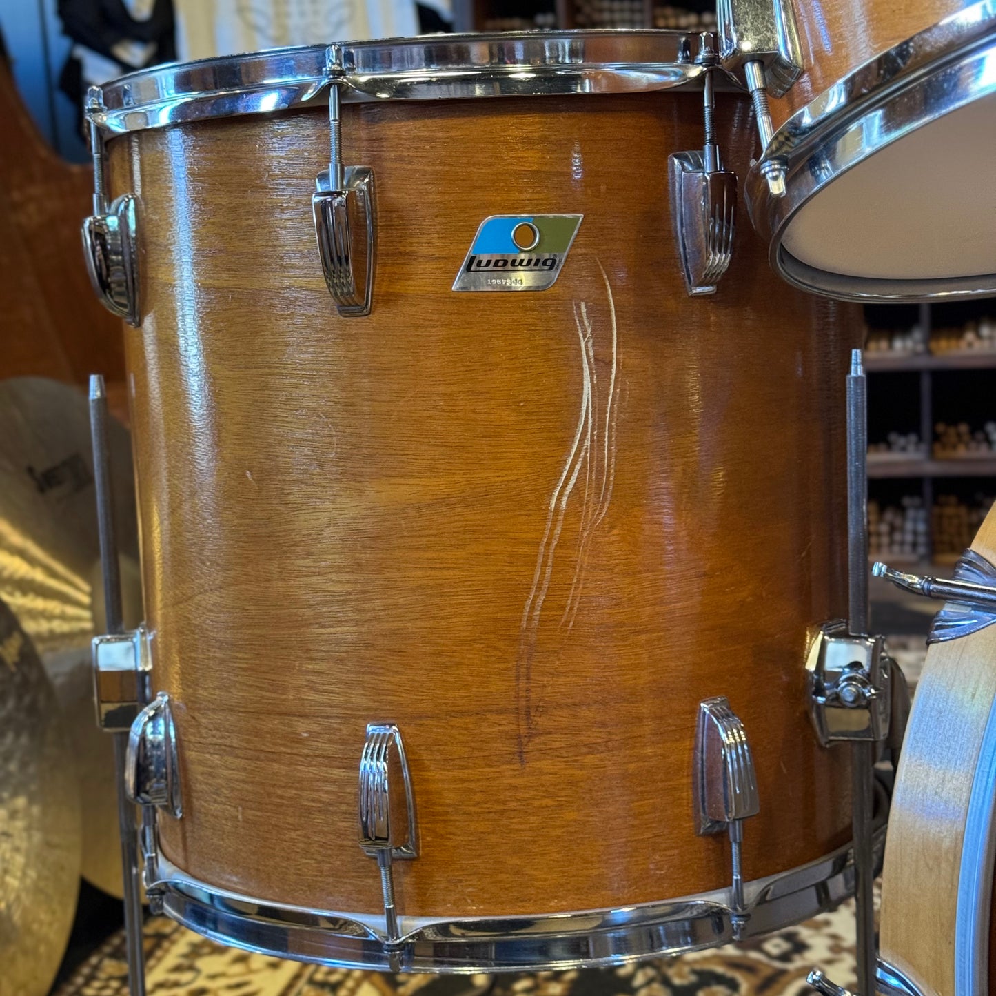 VINTAGE 1970's Ludwig Hollywood Outfit in Natural Mahogany - 14x22, 8x12, 9x13, 16x16