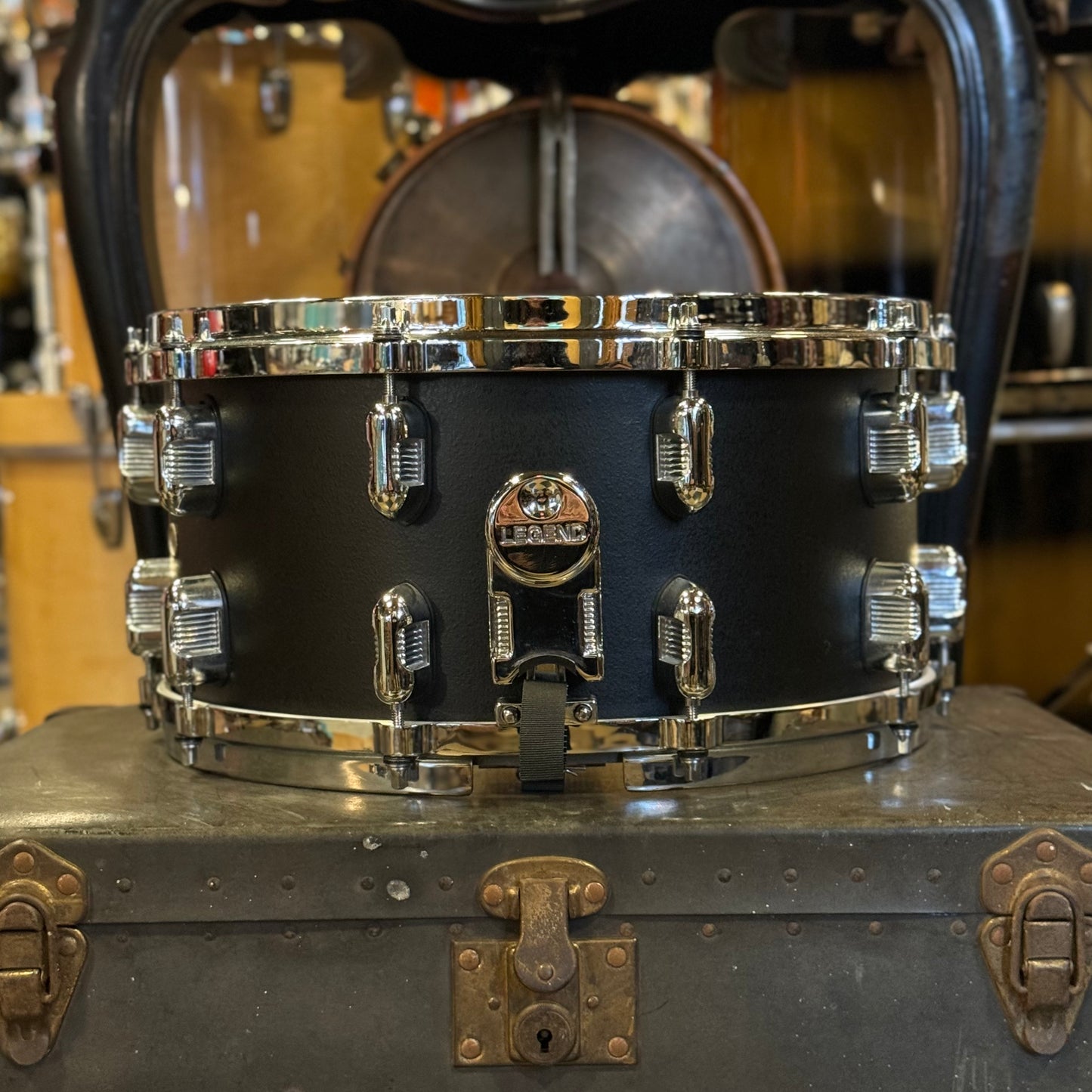 USED Kaman Legend 6x14 Snare Drum in Flat Black