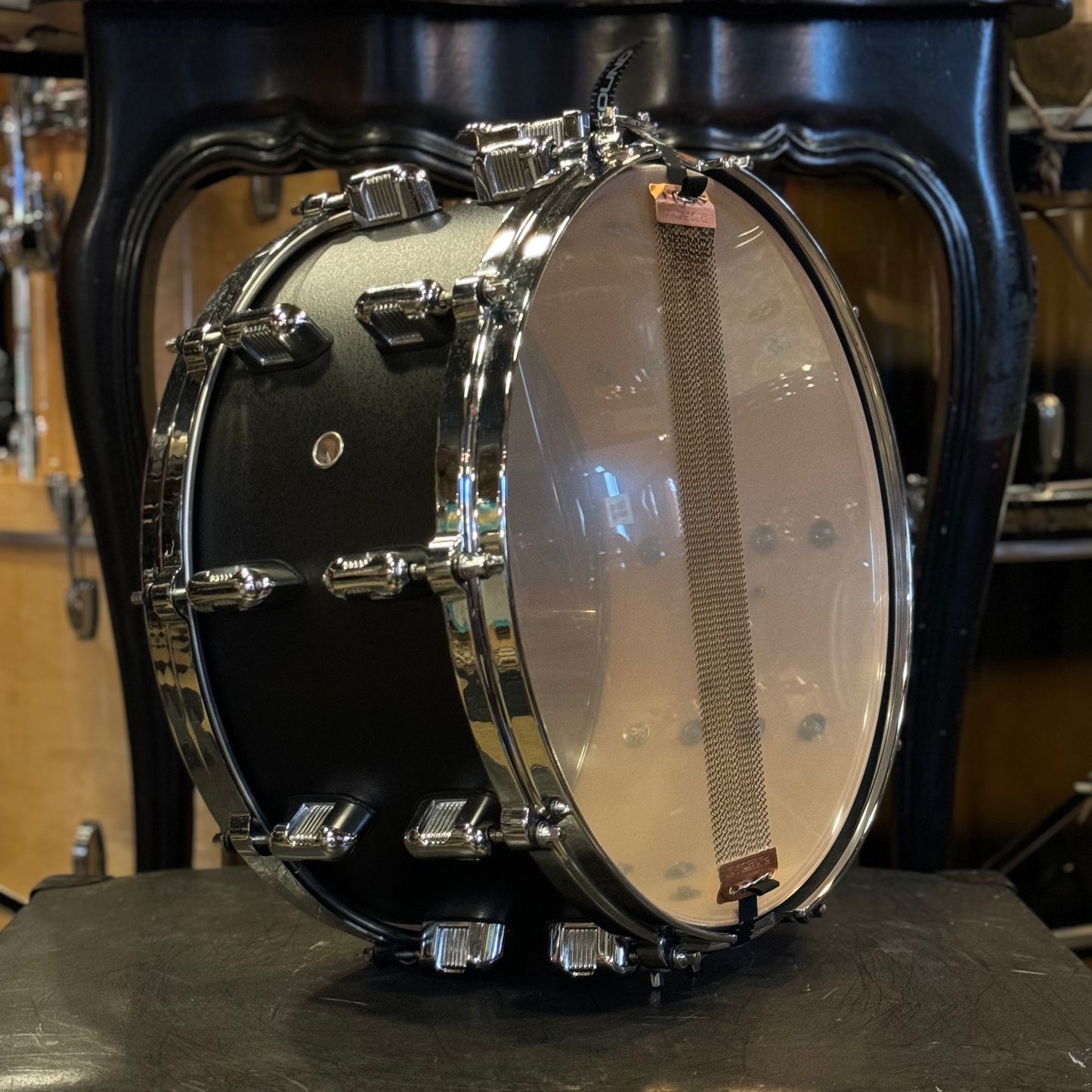 USED Kaman Legend 6x14 Snare Drum in Flat Black