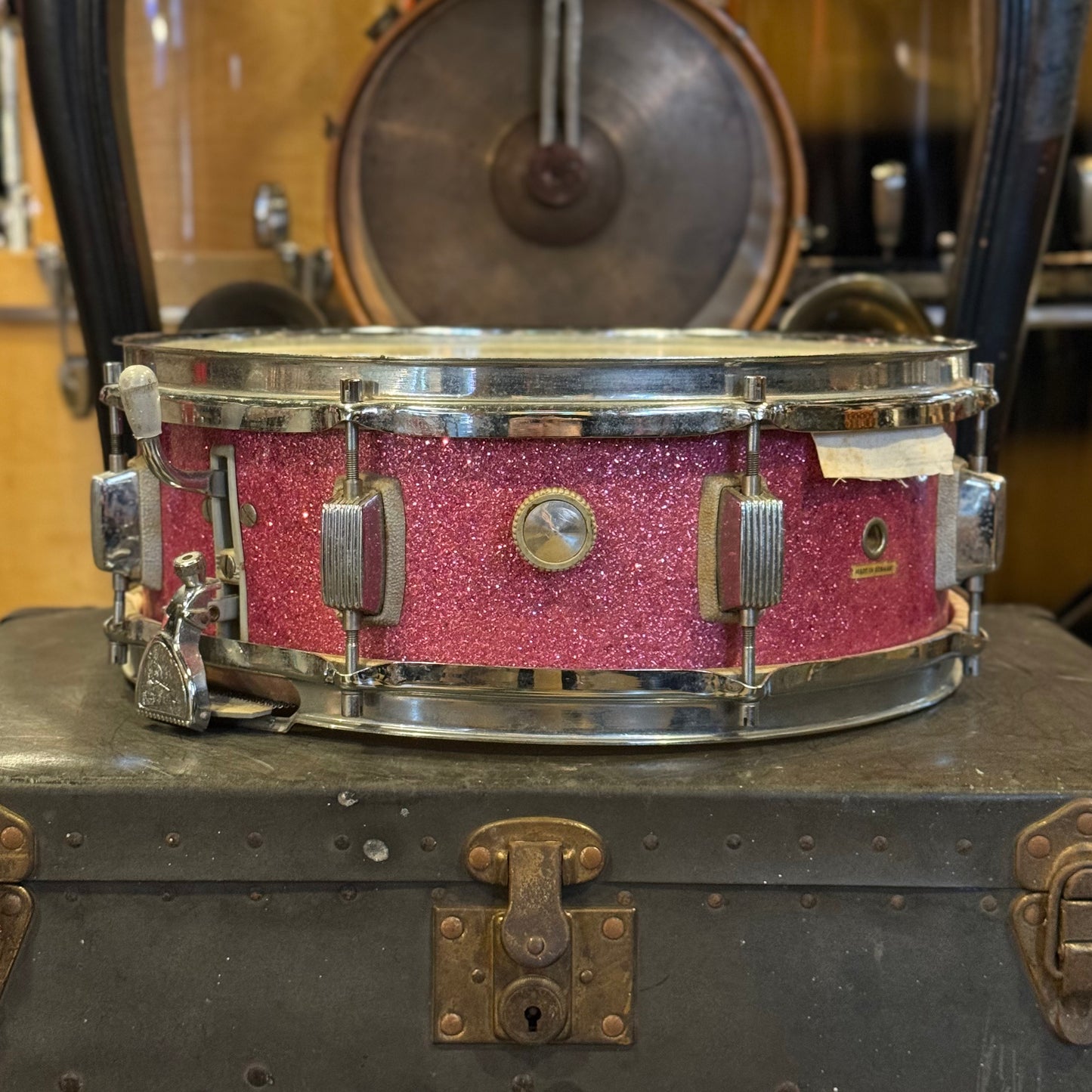 VINTAGE 1960's Trixon 5x14 Snare Drum in Pink Sparkle