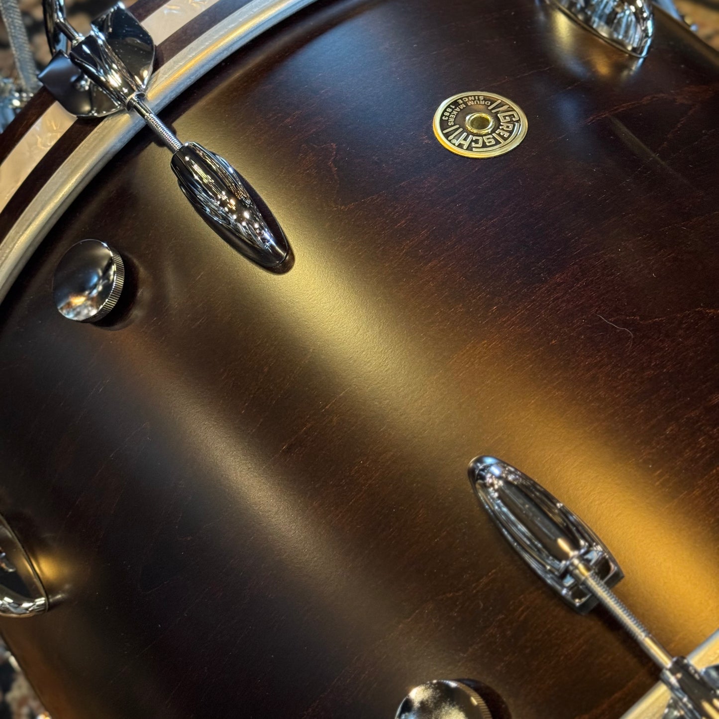 NEW Gretsch Broadkaster in Satin Antique Maple w/ Vintage Marine Pearl Hoop Inlay - 14x20, 8x12, 14x14