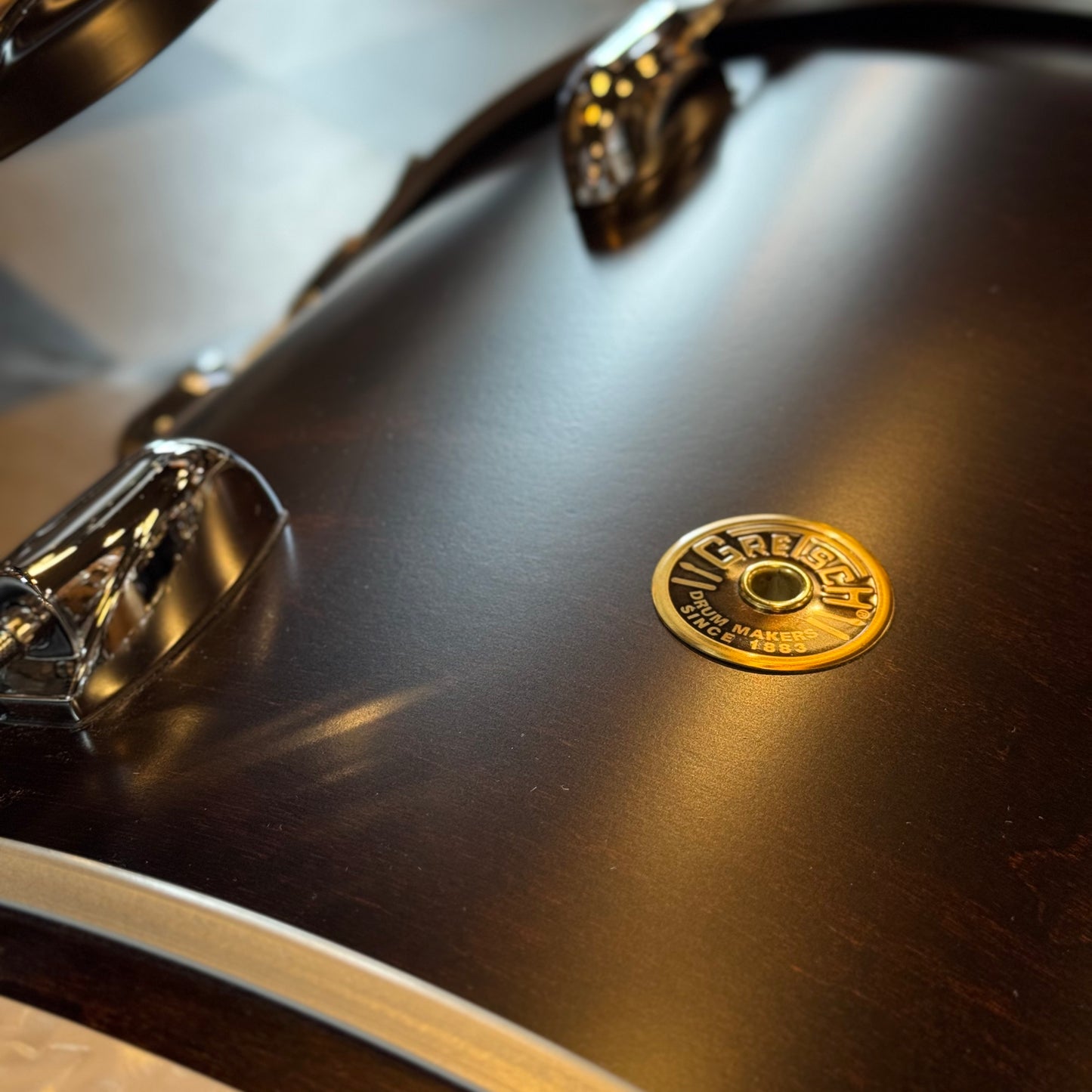 NEW Gretsch Broadkaster in Satin Antique Maple w/ Vintage Marine Pearl Hoop Inlay - 14x20, 8x12, 14x14