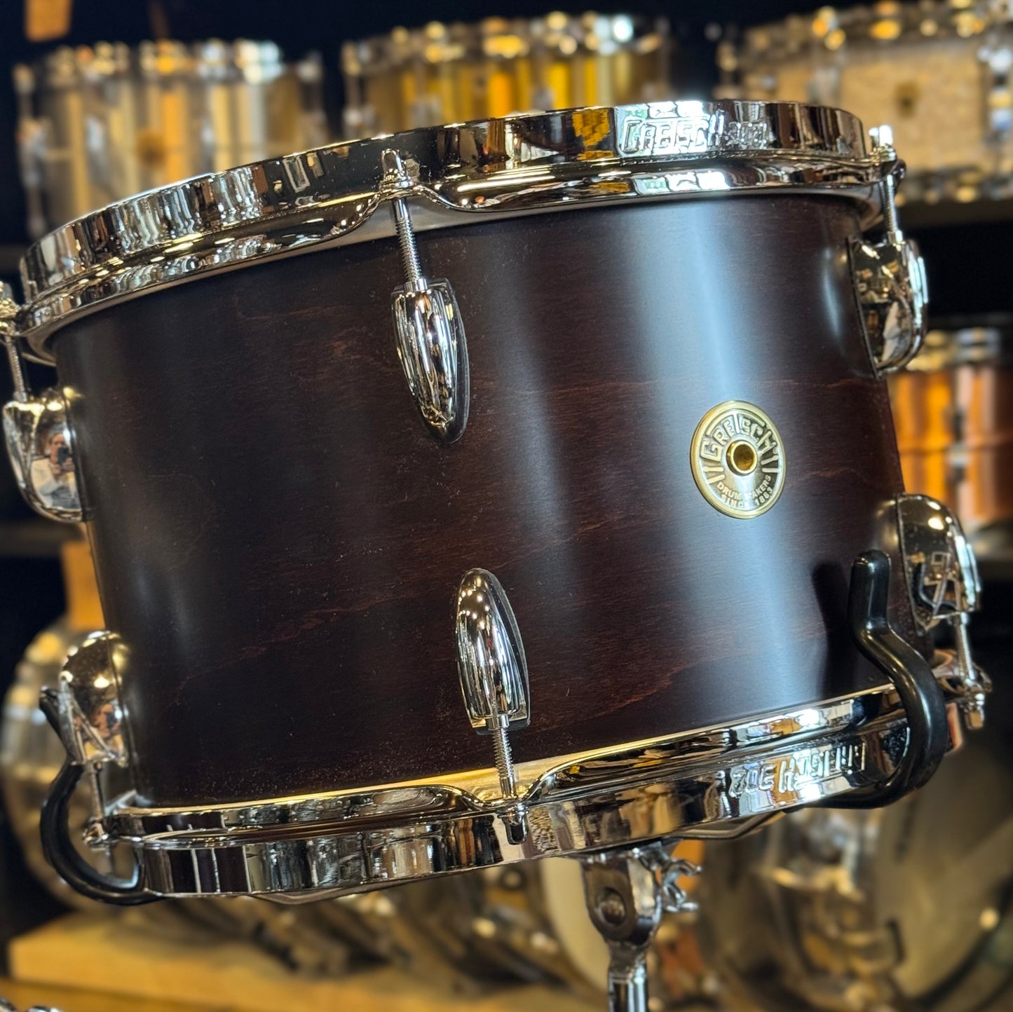 NEW Gretsch Broadkaster in Satin Antique Maple w/ Vintage Marine Pearl Hoop Inlay - 14x20, 8x12, 14x14
