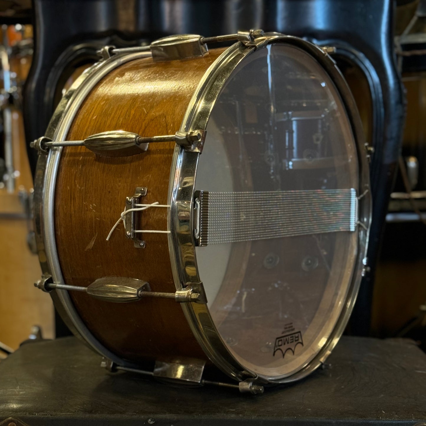 VINTAGE 1950's Slingerland 7x14 Radio King Student Model in Natural Mahogany