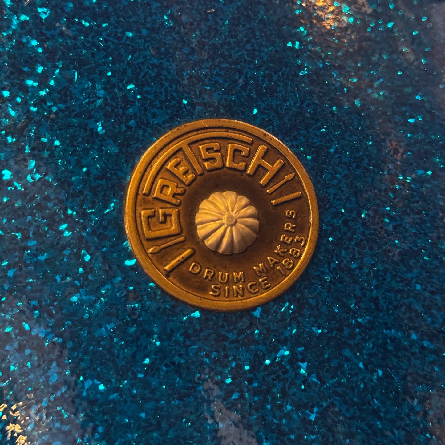 VINTAGE 1960's Gretsch Round Badge Progressive Jazz Outfit in Blue Sparkle - 14x20, 8x12, 14x14, 5.5x14