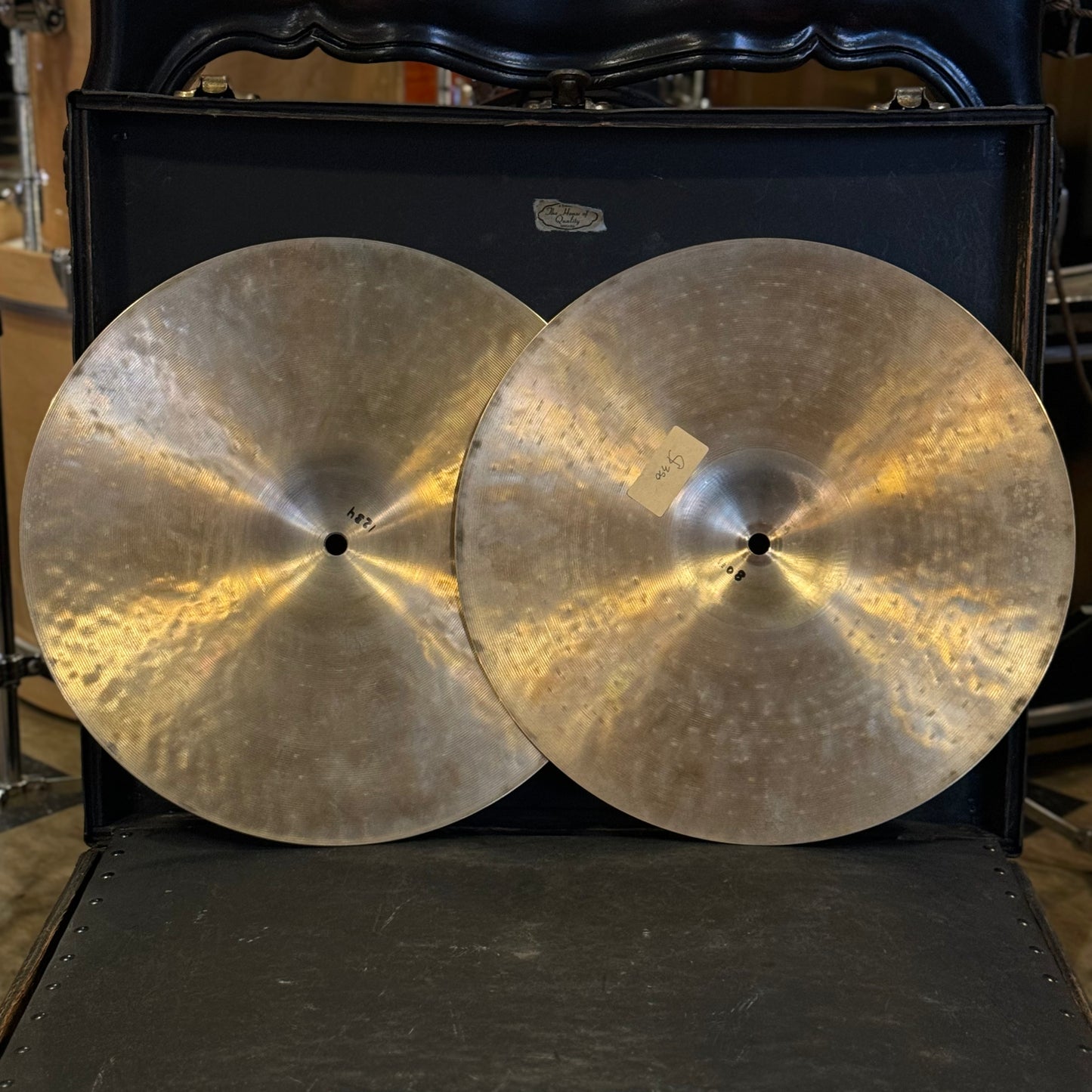 USED Zildjian 14" K. Custom Dark Hi-Hat Cymbals - 1108/1234