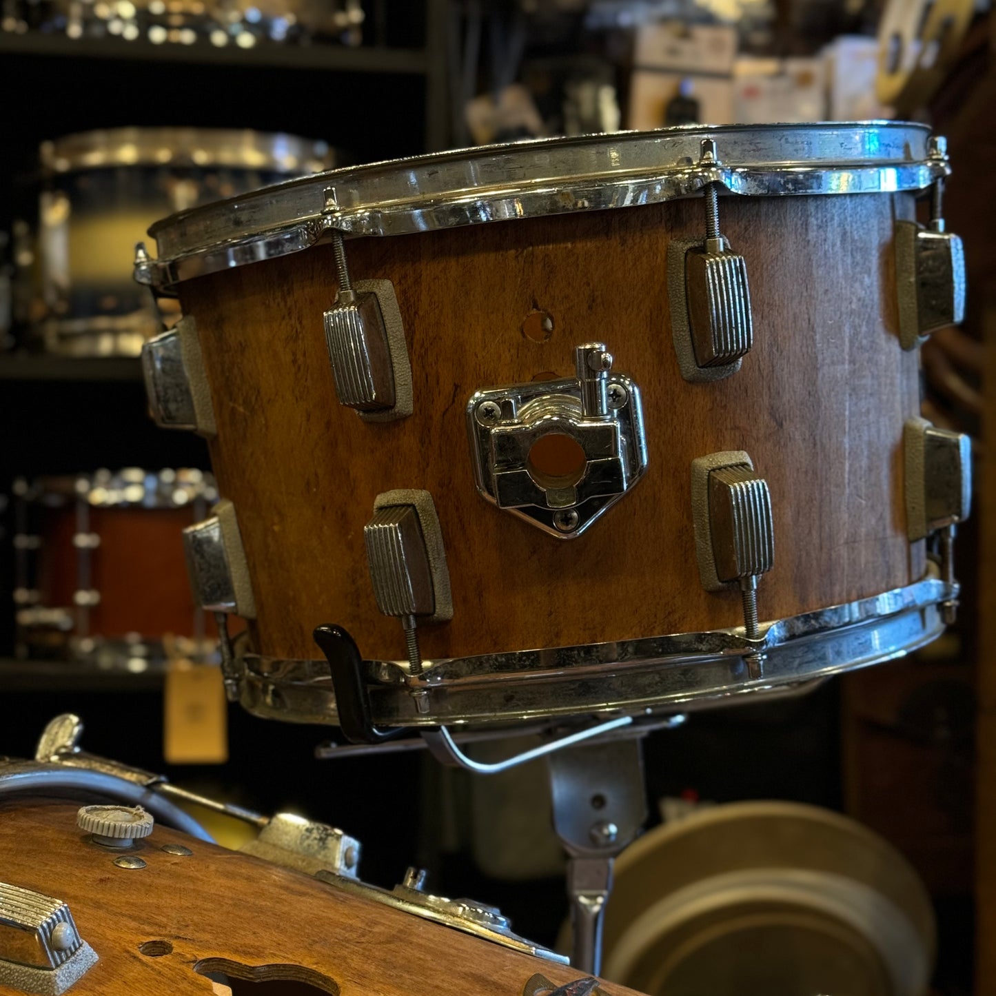 VINTAGE 1970's Trixon Conical Drum Set in Natural Stripped Wood