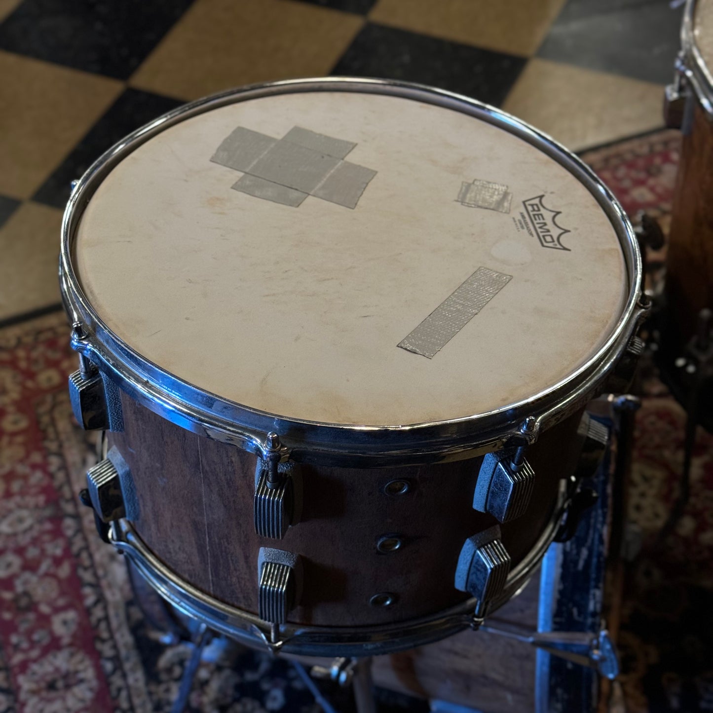 VINTAGE 1970's Trixon Conical Drum Set in Natural Stripped Wood