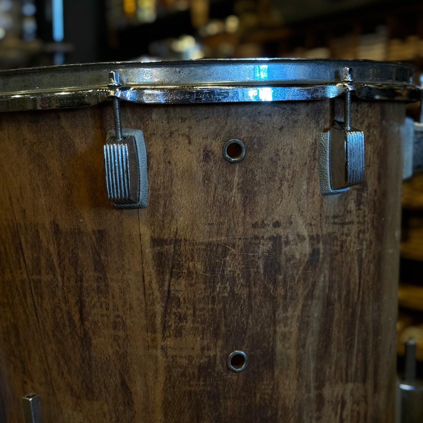 VINTAGE 1970's Trixon Conical Drum Set in Natural Stripped Wood
