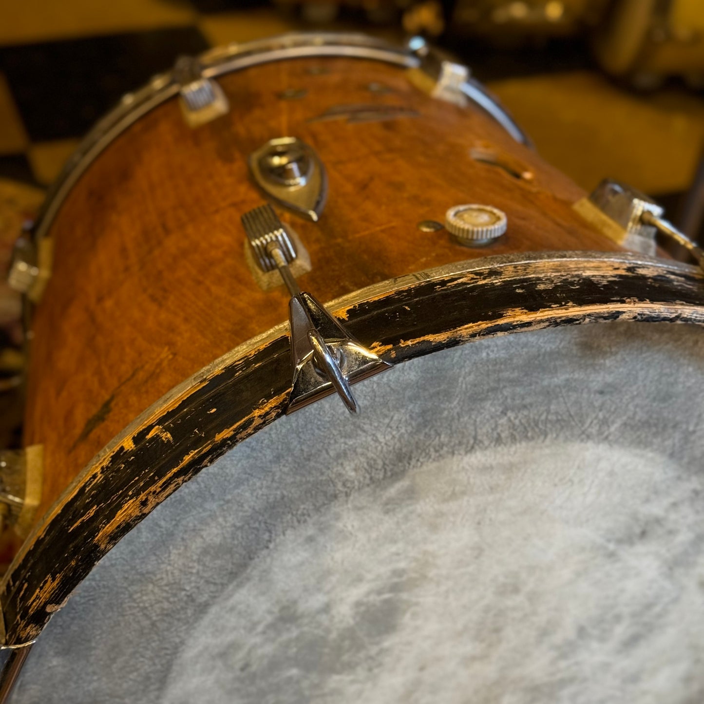 VINTAGE 1970's Trixon Conical Drum Set in Natural Stripped Wood