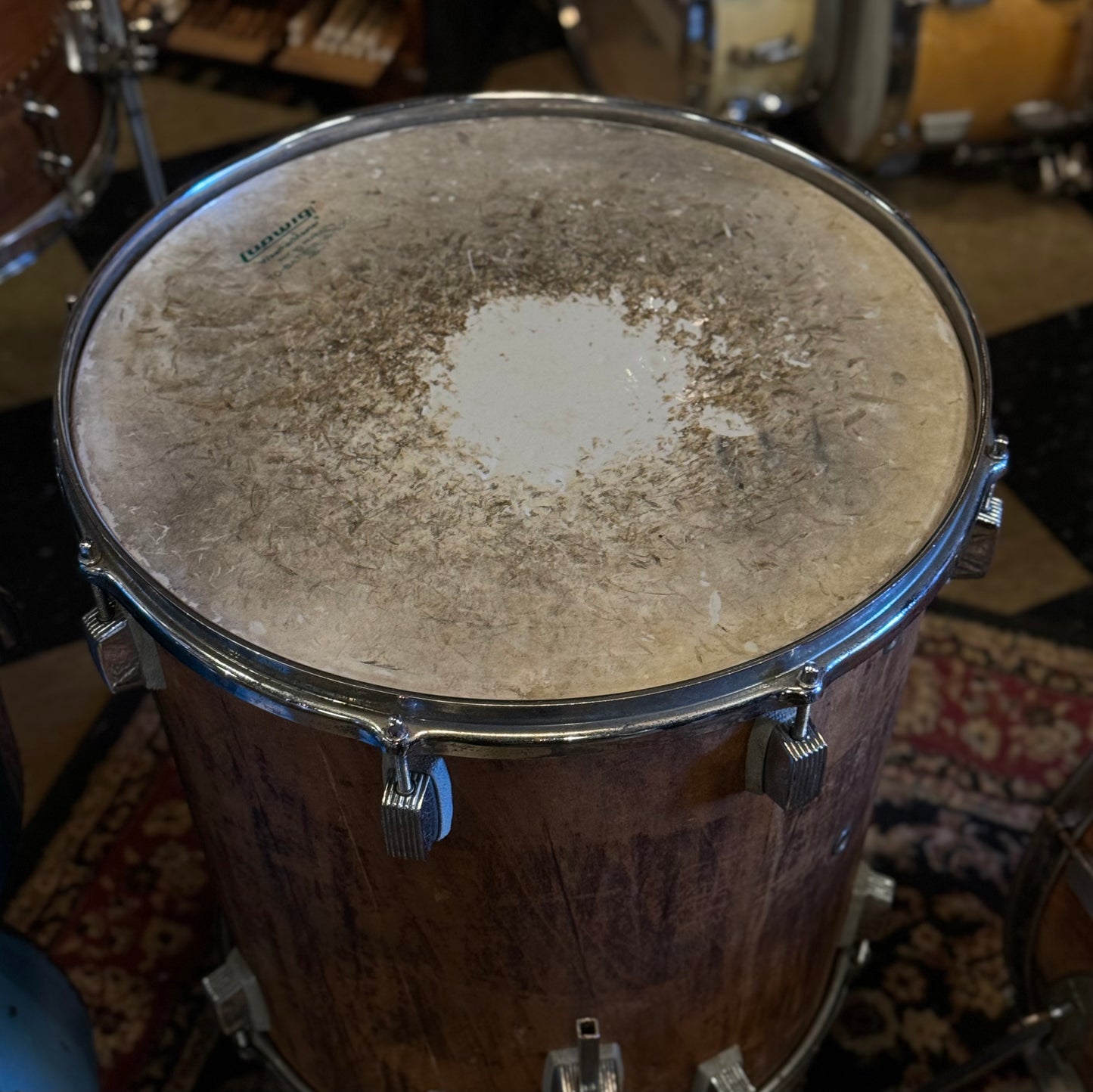 VINTAGE 1970's Trixon Conical Drum Set in Natural Stripped Wood